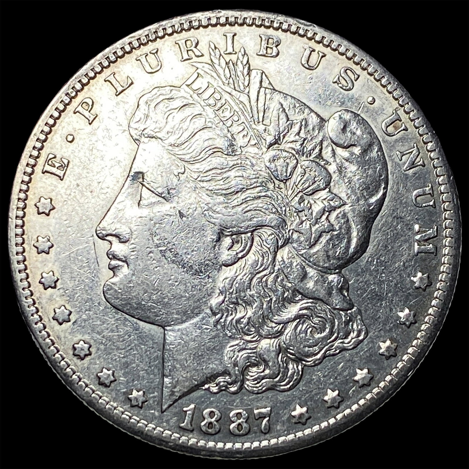 1887-S Silver Morgan Dollar CHOICE AU
