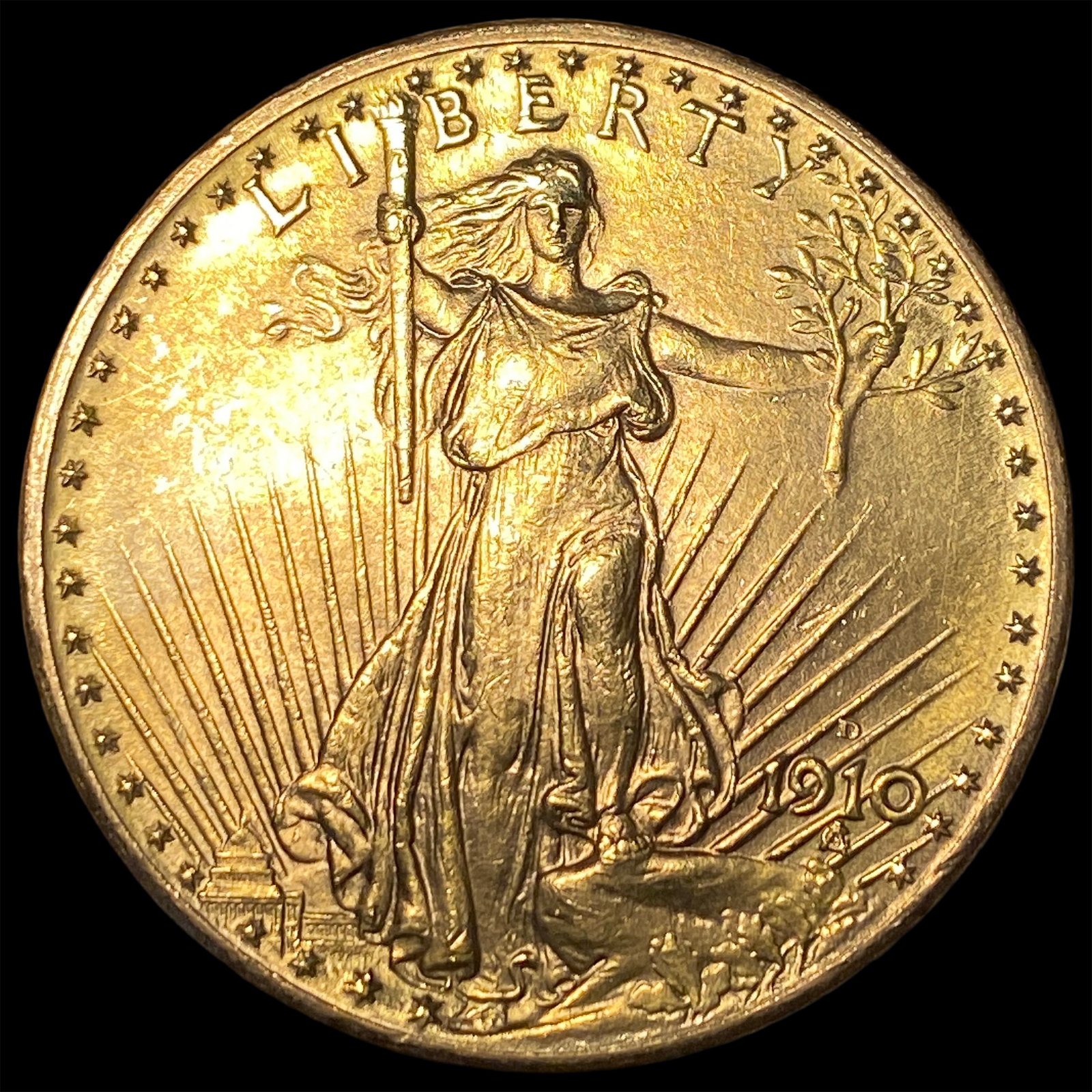 1910-D Gold $20 Saint-Gaudens Double Eagle UNCIRCULATED (1 of 2)