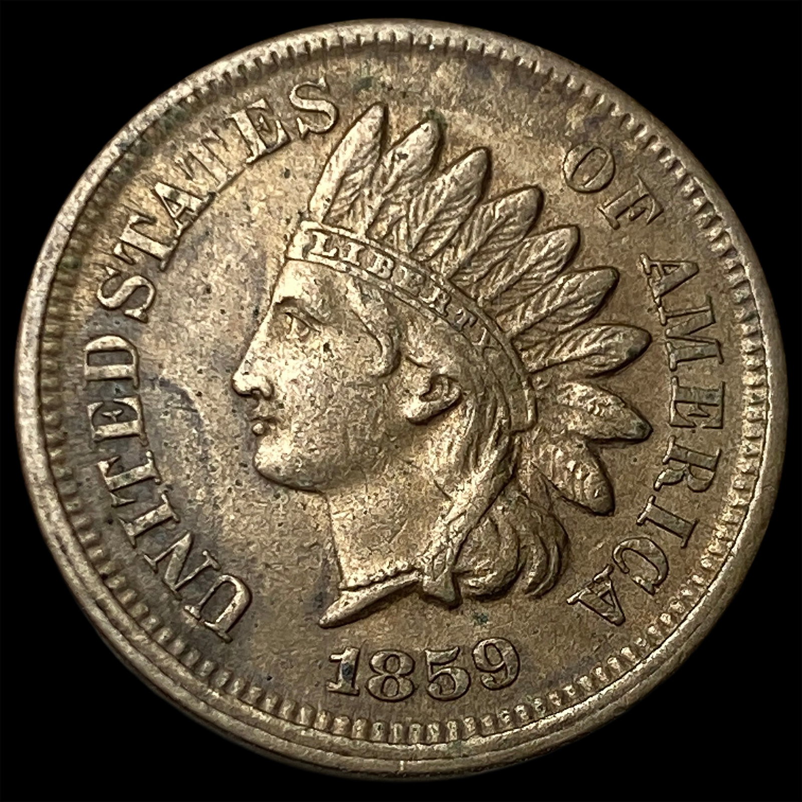 1859 Indian Head Cent CLOSELY UNCIRCULATED (1 of 2)
