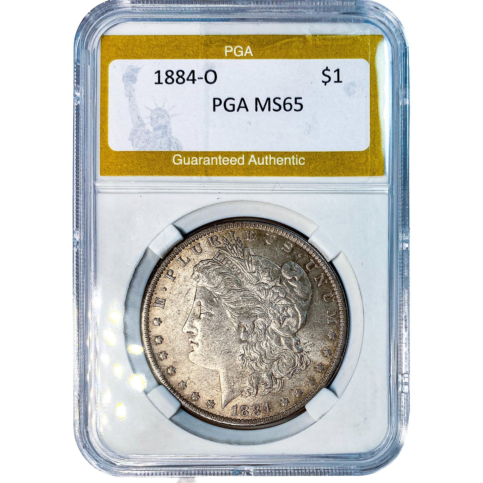 1884-O Morgan Silver Dollar PGA MS65: 1884-O Morgan Silver Dollar PGA MS65