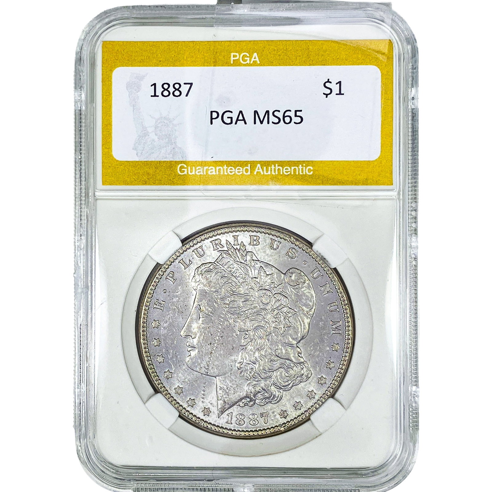 1887 Morgan Silver Dollar PGA MS65: 1887 Morgan Silver Dollar PGA MS65