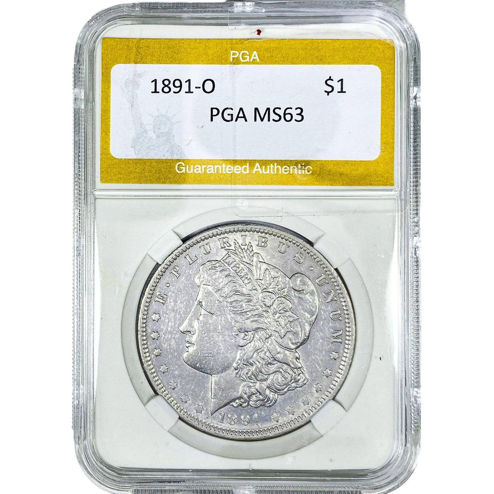 1891-O Morgan Silver Dollar PGA MS63: 1891-O Morgan Silver Dollar PGA MS63