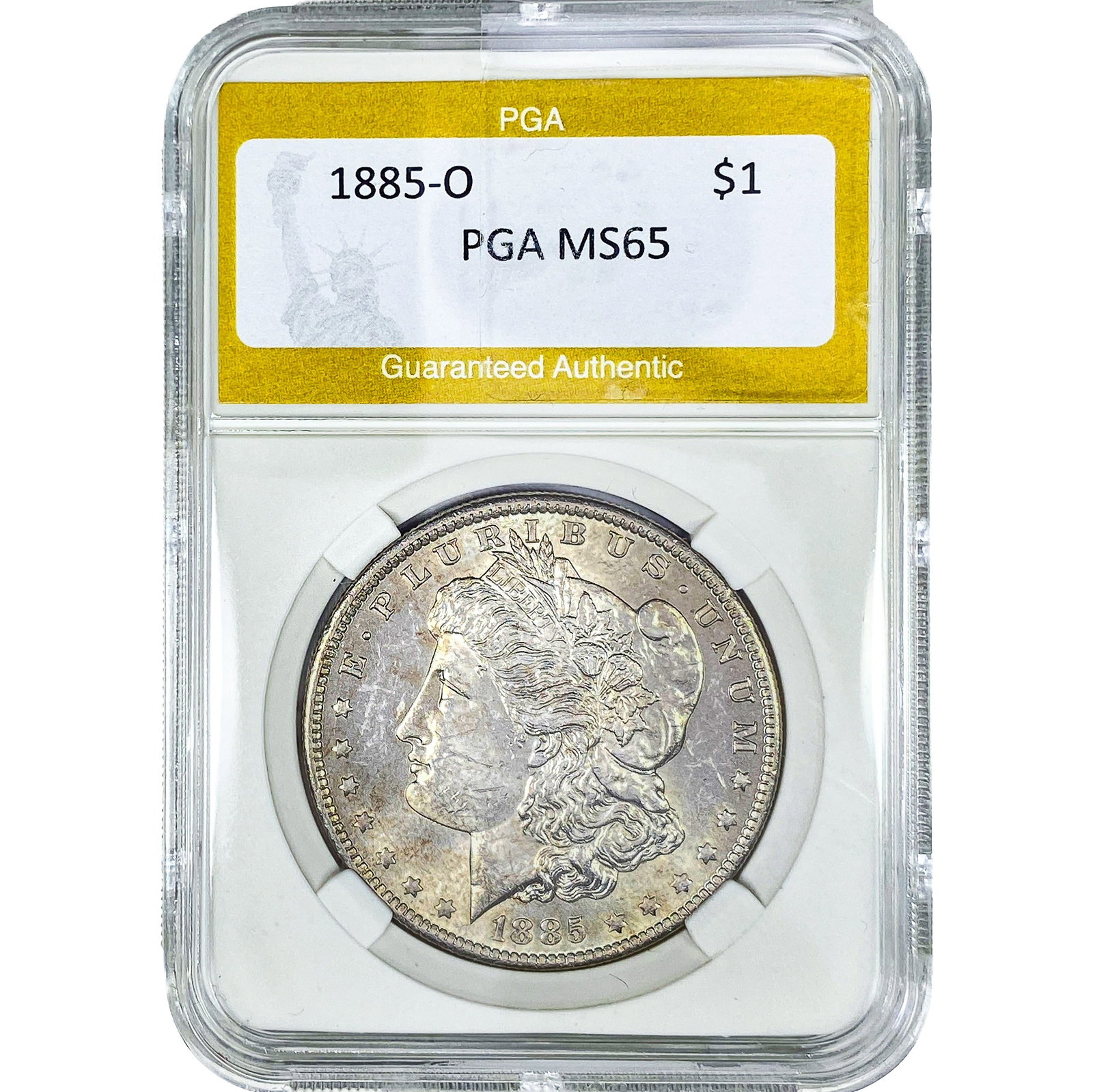 1885-O Morgan Silver Dollar PGA MS65: 1885-O Morgan Silver Dollar PGA MS65