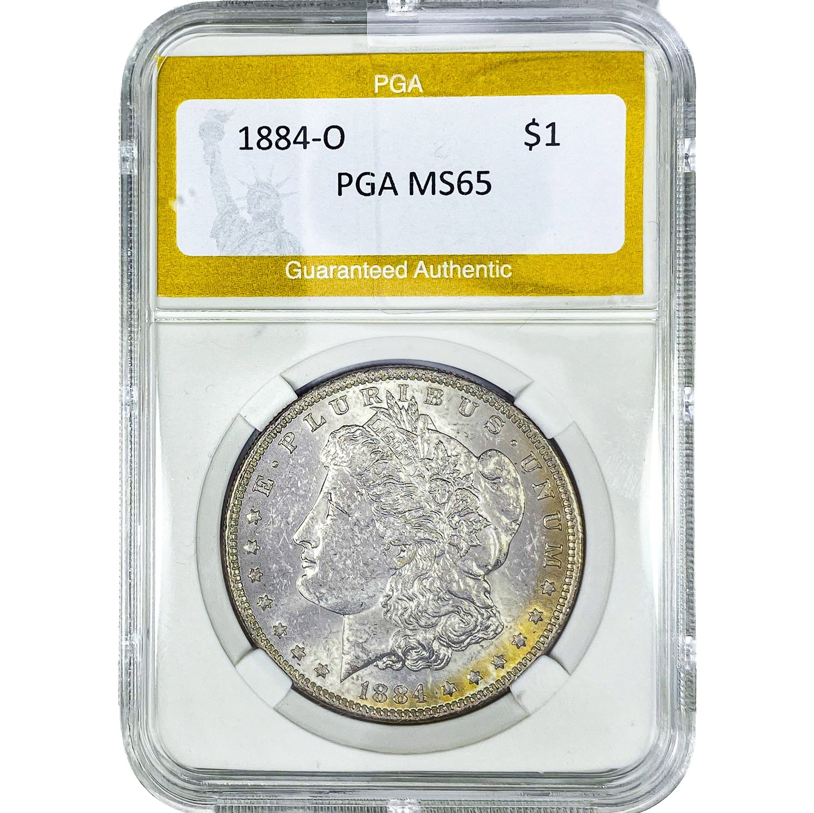 1884-O Morgan Silver Dollar PGA MS65: 1884-O Morgan Silver Dollar PGA MS65