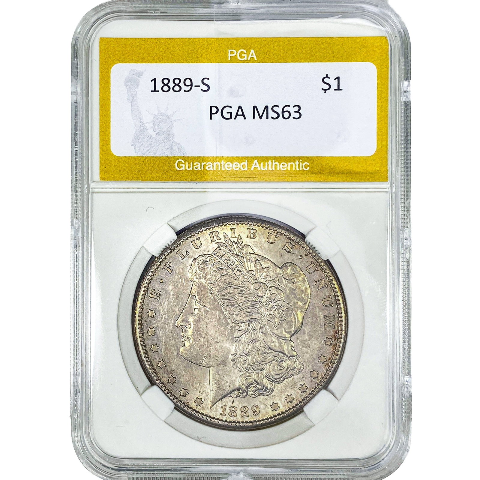1889-S Morgan Silver Dollar PGA MS63: 1889-S Morgan Silver Dollar PGA MS63