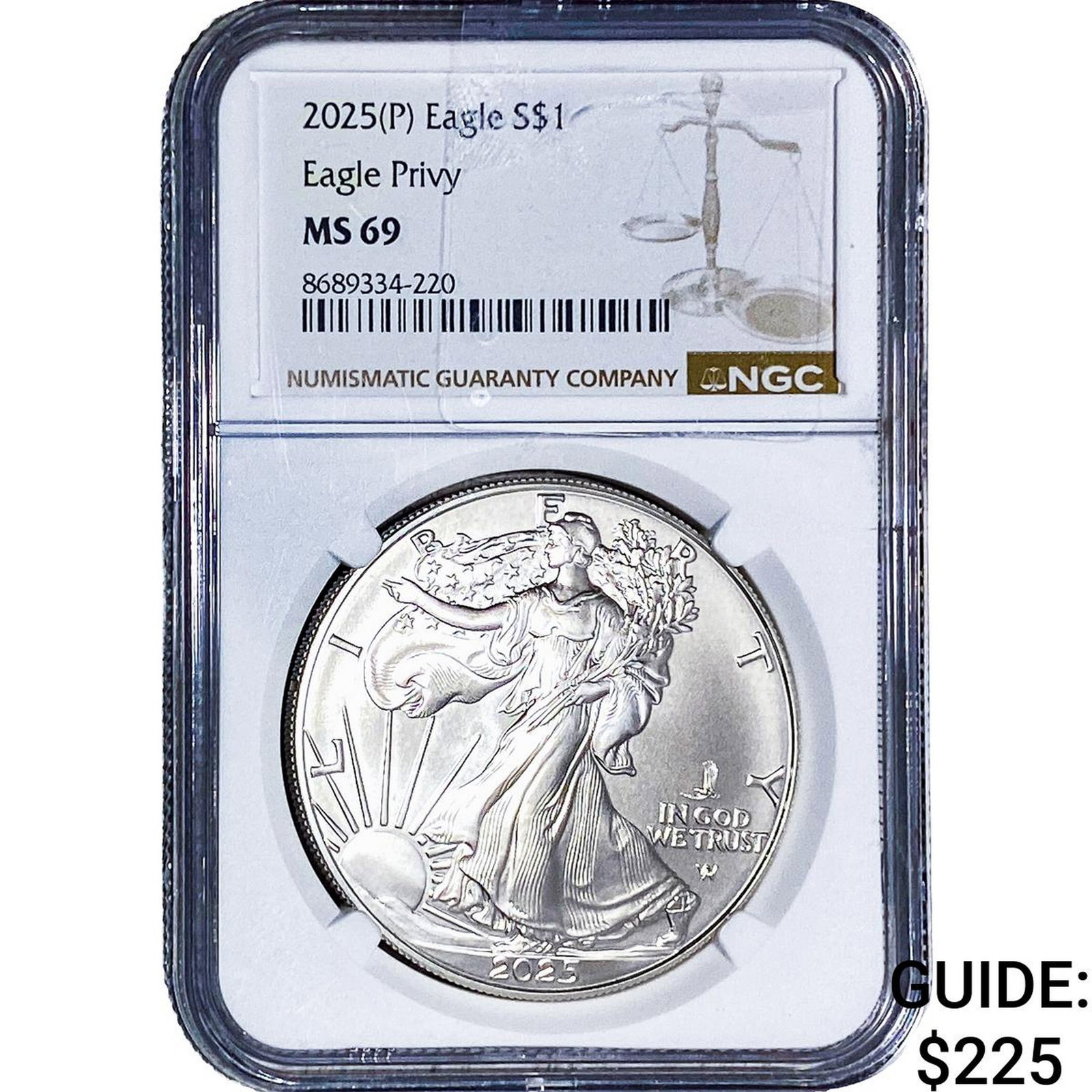 2025[P] Silver Eagle NGC MS69 Privy: 2025[P] Silver Eagle NGC MS69 Privy