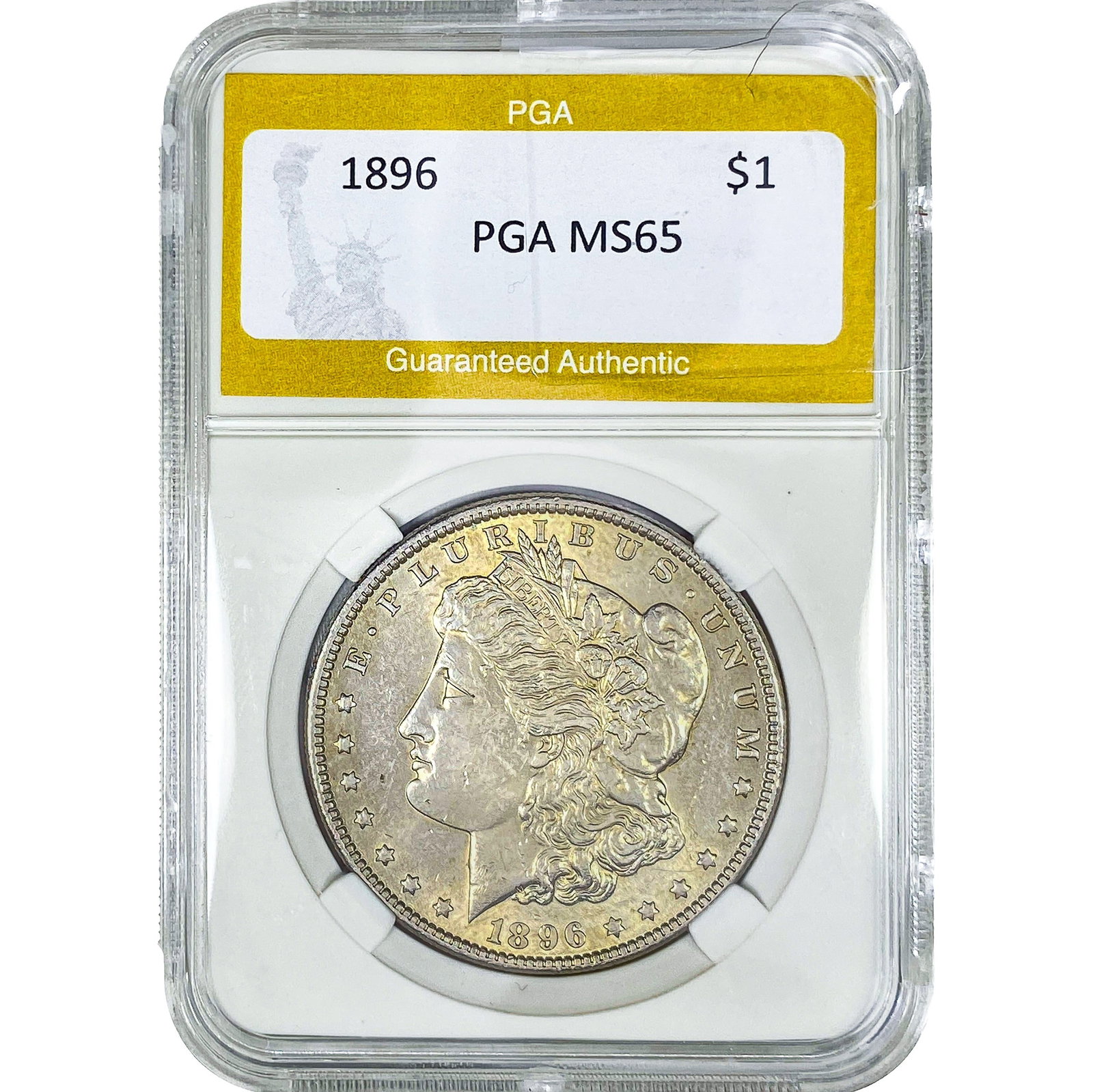 1896 Morgan Silver Dollar PGA MS65: 1896 Morgan Silver Dollar PGA MS65