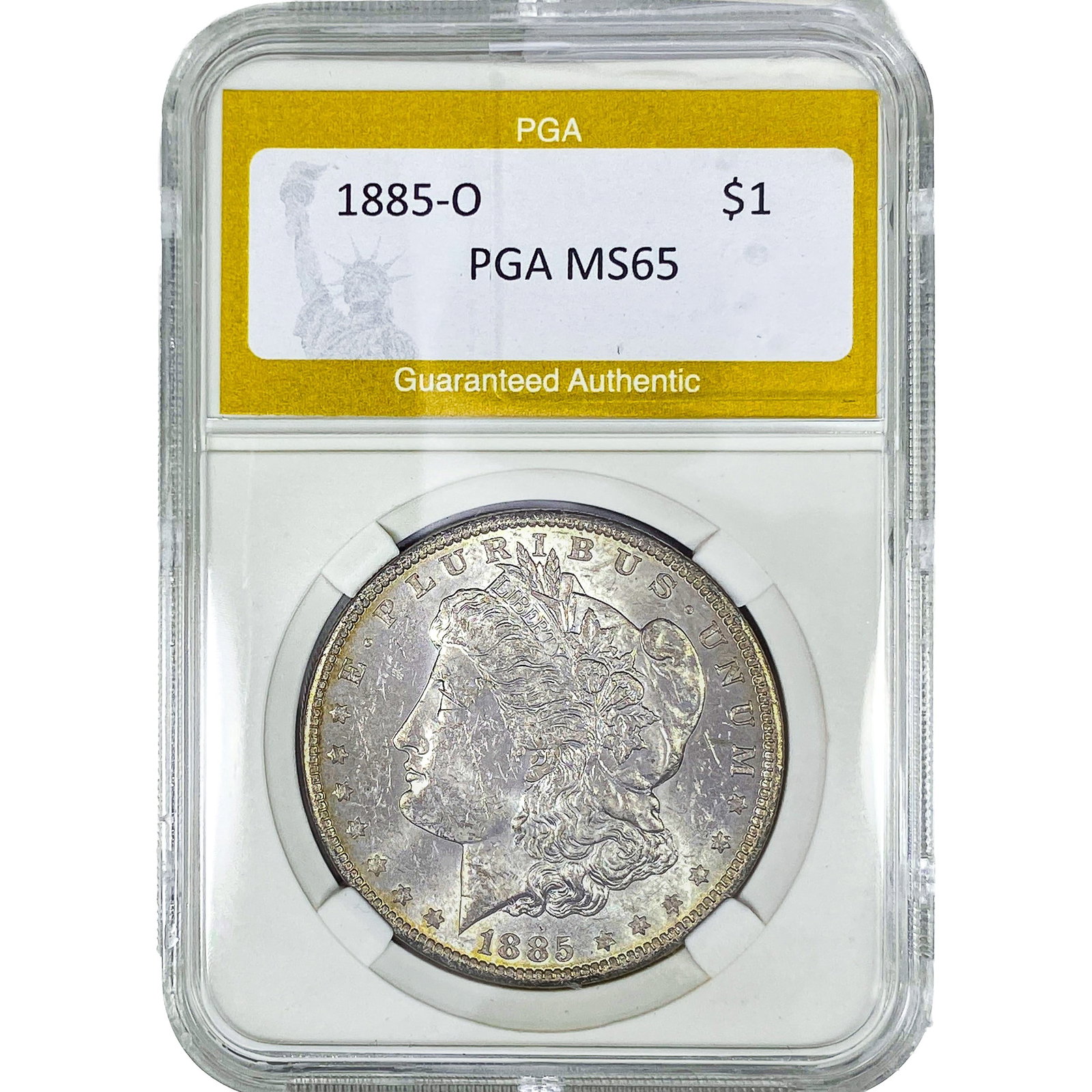 1885-O Morgan Silver Dollar PGA MS65: 1885-O Morgan Silver Dollar PGA MS65