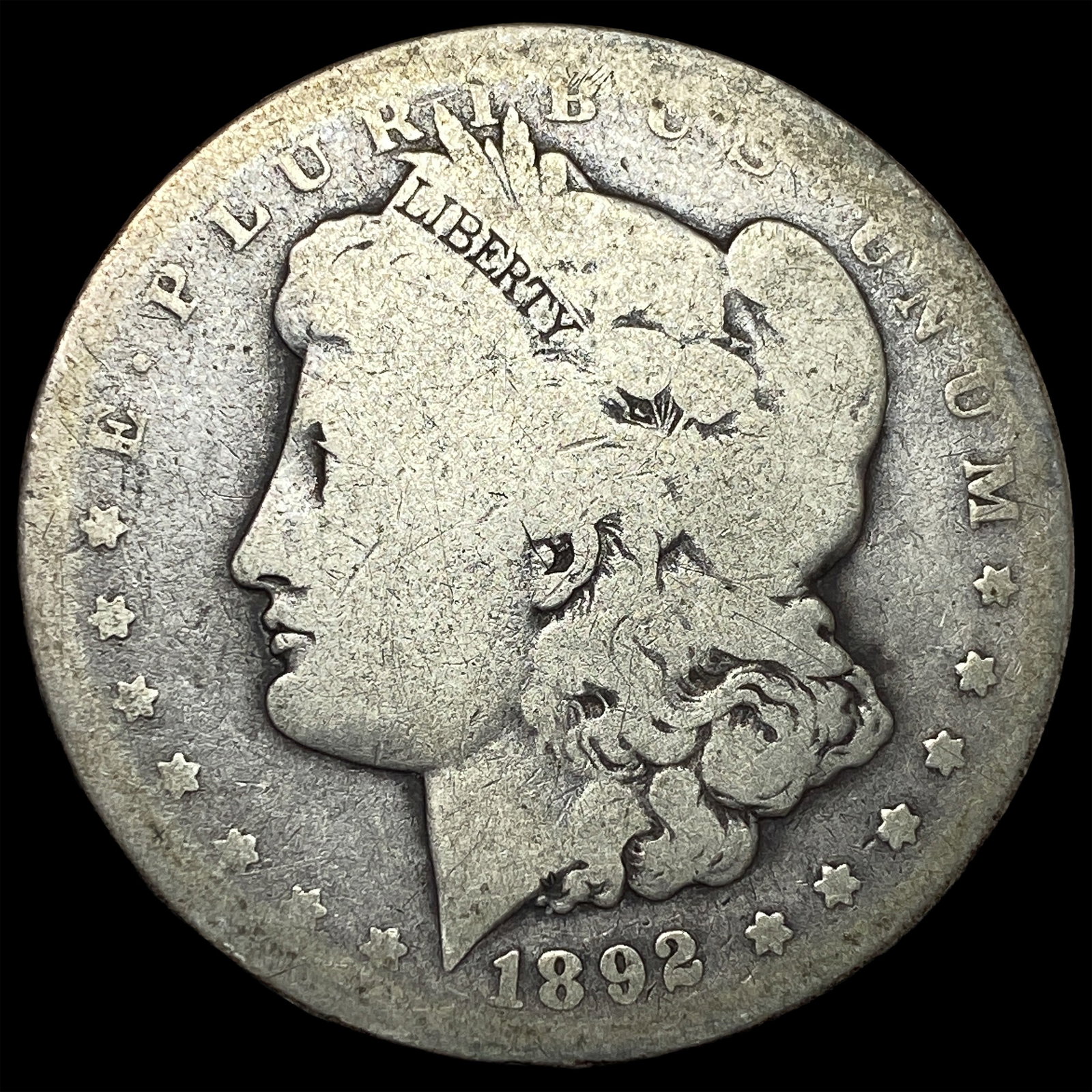 1892-CC Morgan Silver Dollar NICELY CIRCULATED: 1892-CC Morgan Silver Dollar NICELY CIRCULATED