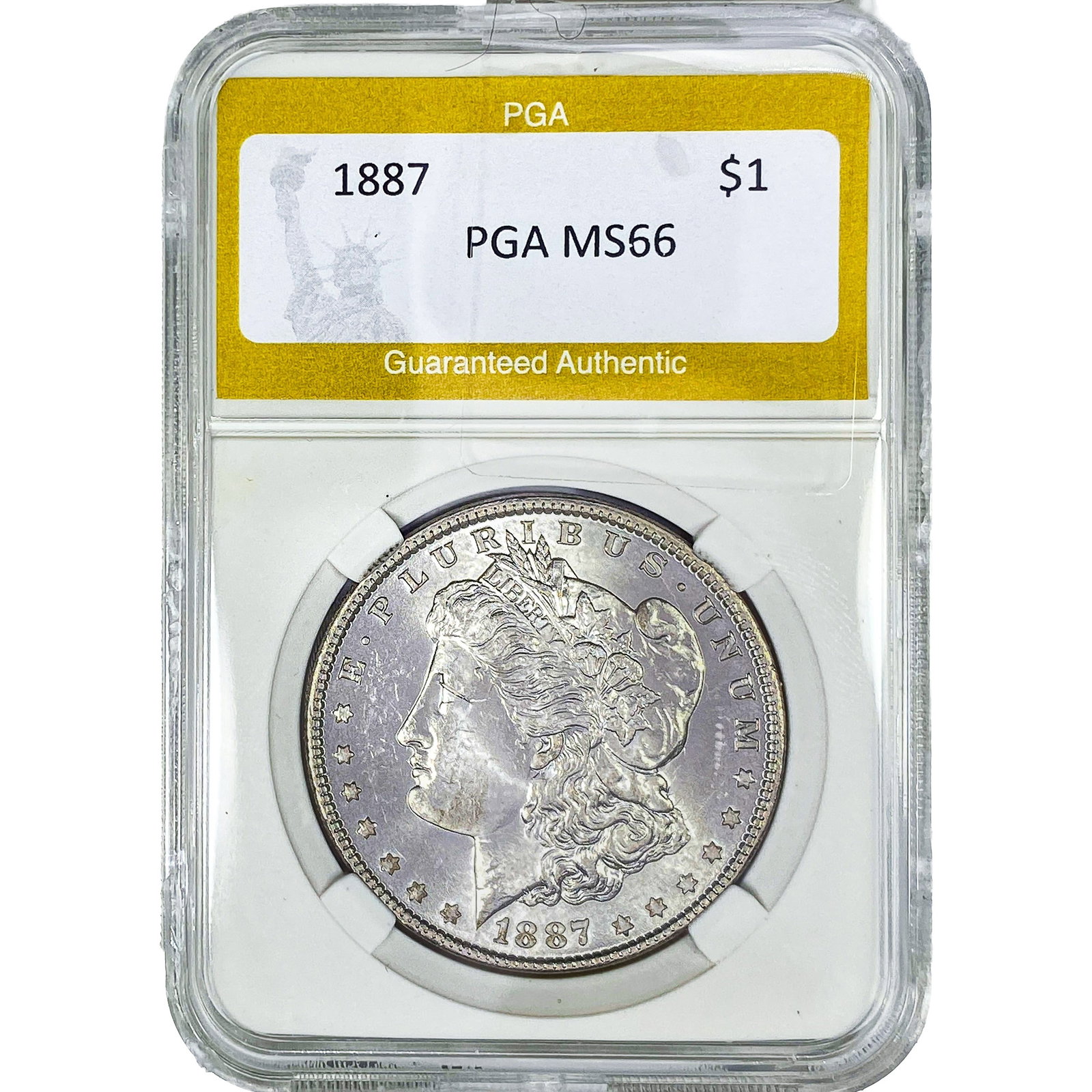 1887 Morgan Silver Dollar PGA MS66: 1887 Morgan Silver Dollar PGA MS66