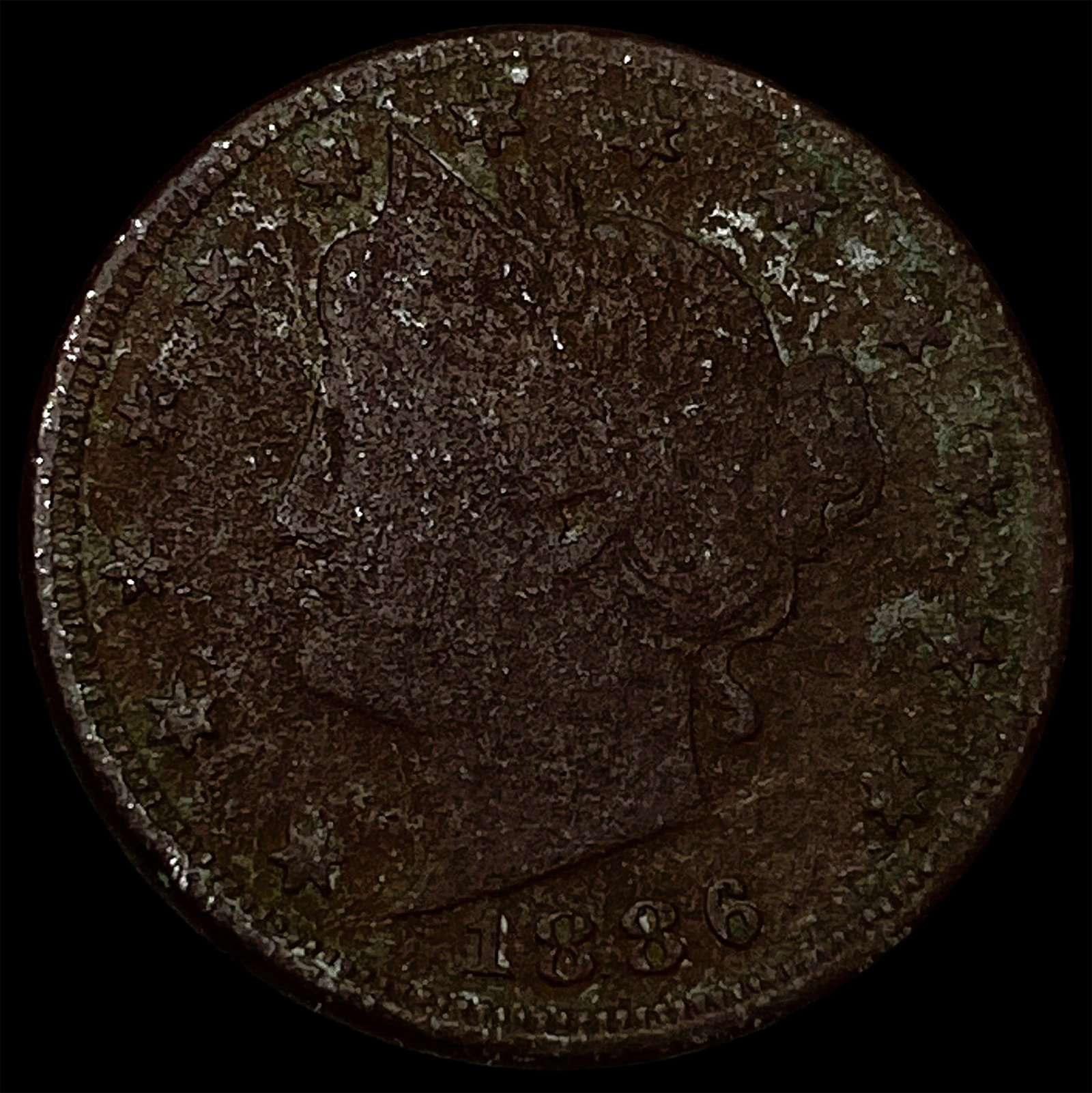 1886 Liberty Head Nickel (No Cents) LIGHTLY CIRCULATED: 1886 Liberty Head Nickel (No Cents) LIGHTLY CIRCULATED