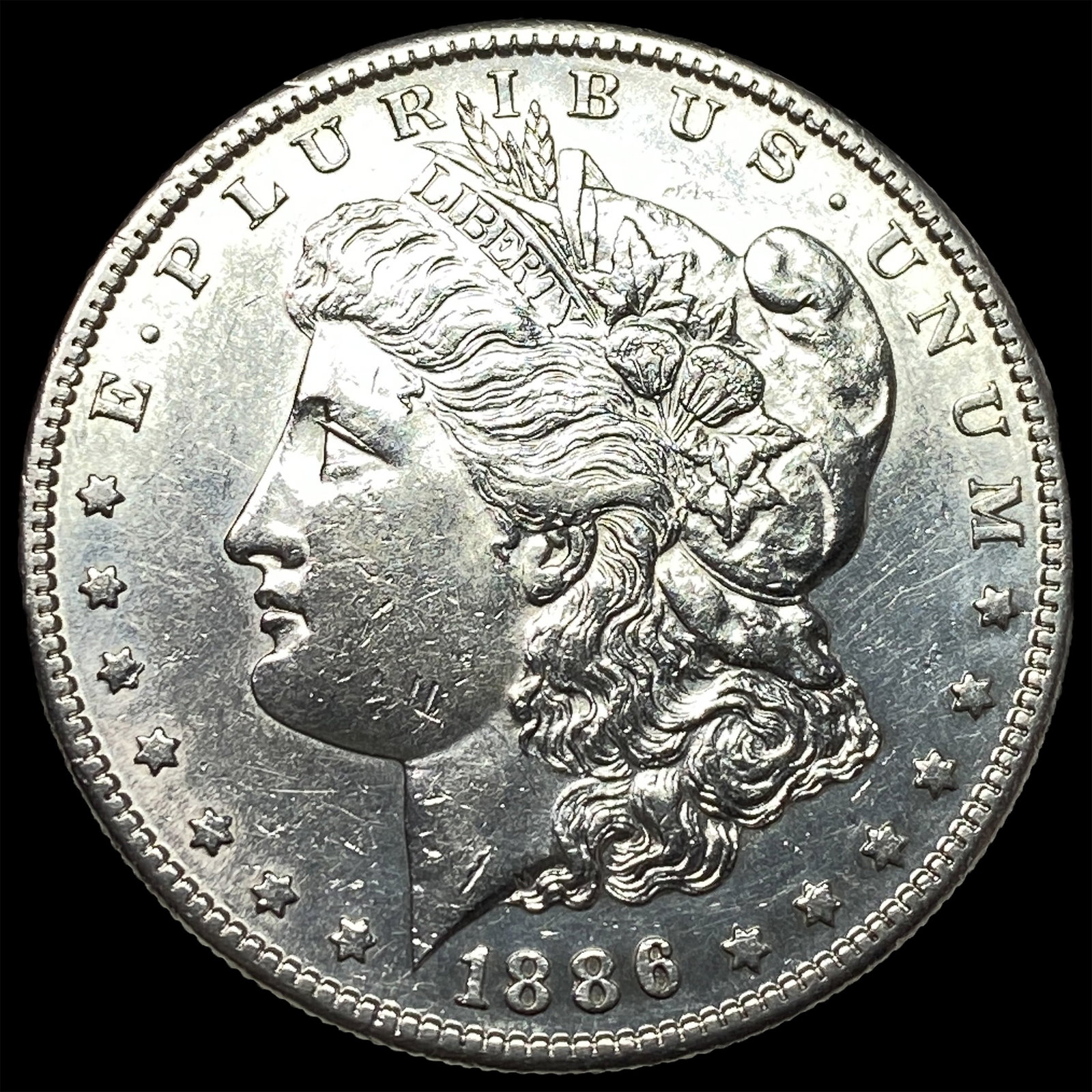 1886-S Silver Morgan Dollar CHOICE AU: 1886-S Silver Morgan Dollar CHOICE AU