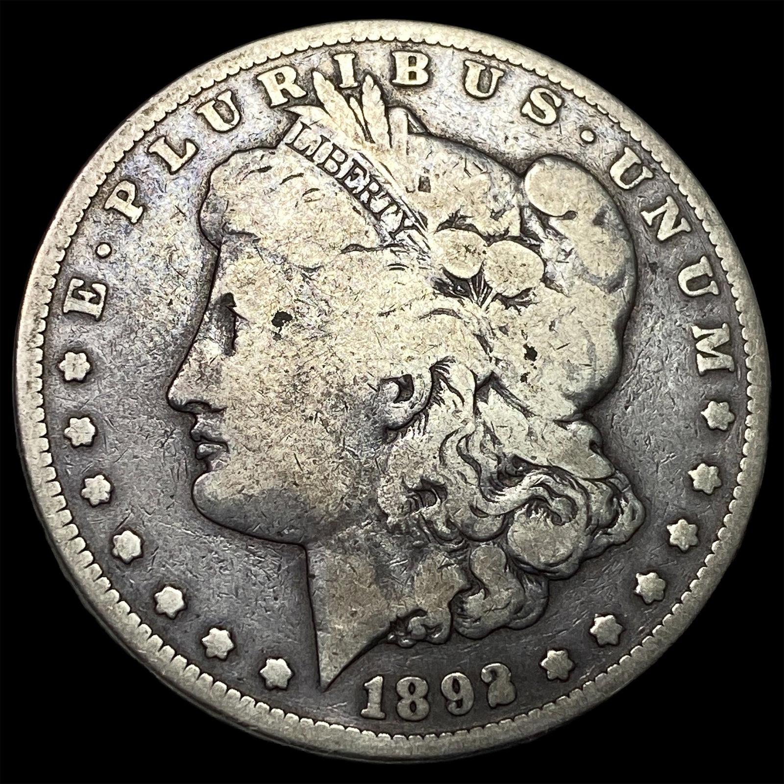 1892-CC Silver Morgan Dollar NICELY CIRCULATED: 1892-CC Silver Morgan Dollar NICELY CIRCULATED