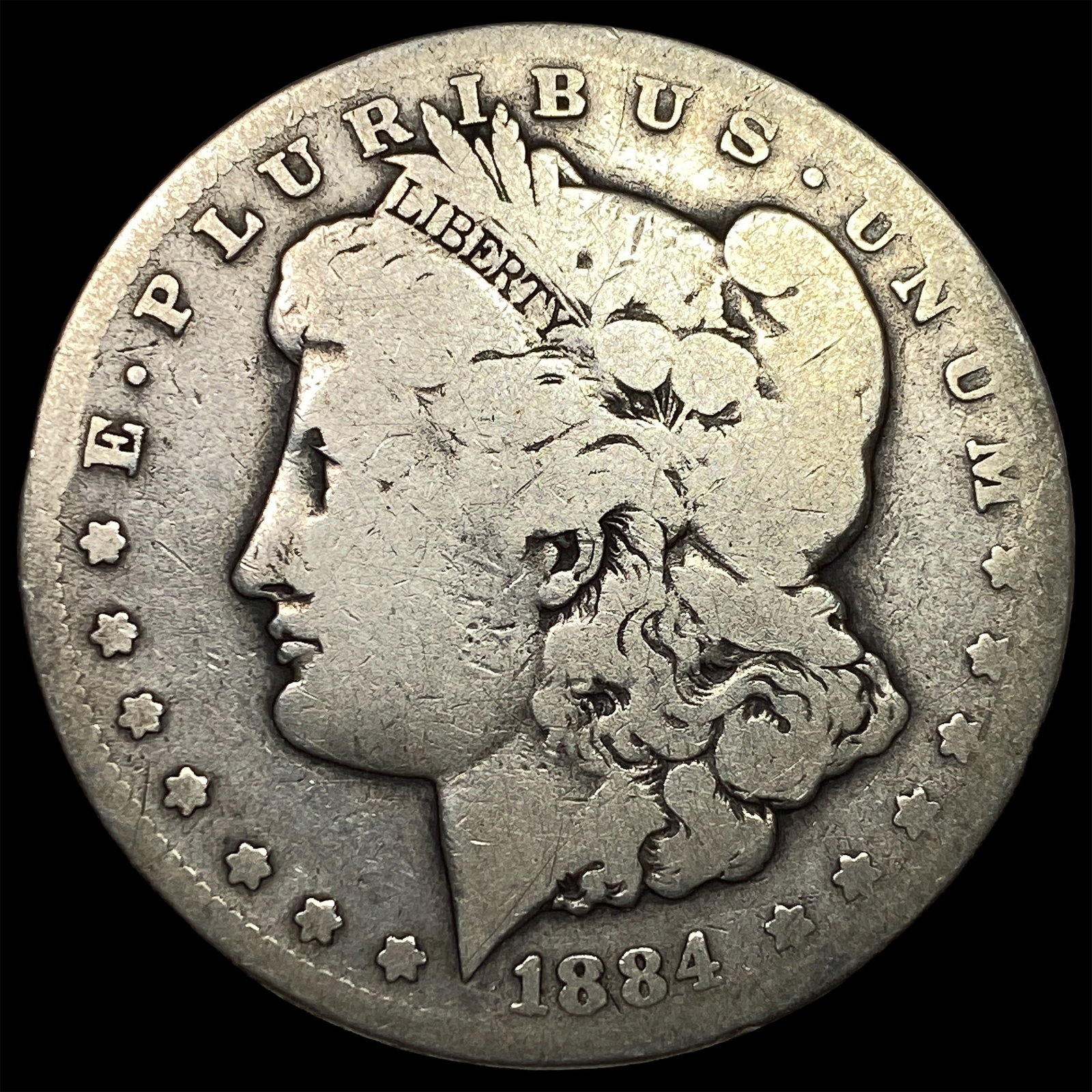 1884-CC Silver Morgan Dollar LIGHTLY CIRCULATED