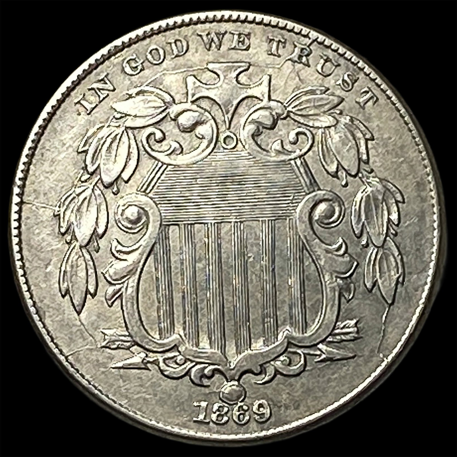 1869 Shield Nickel UNCIRCULATED: 1869 Shield Nickel UNCIRCULATED