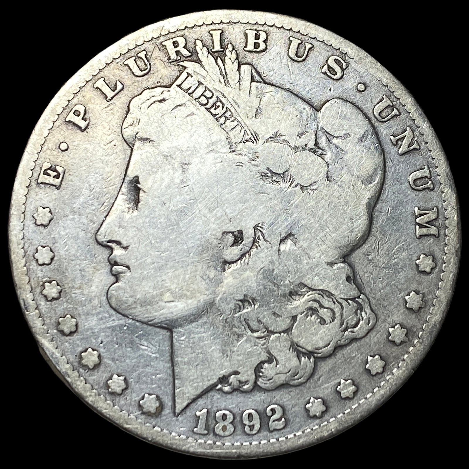 1892-S Silver Morgan Dollar NICELY CIRCULATED: 1892-S Silver Morgan Dollar NICELY CIRCULATED