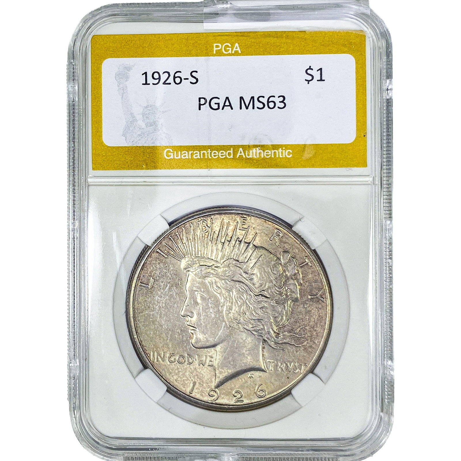 1926-S Silver Peace Dollar PGA MS63