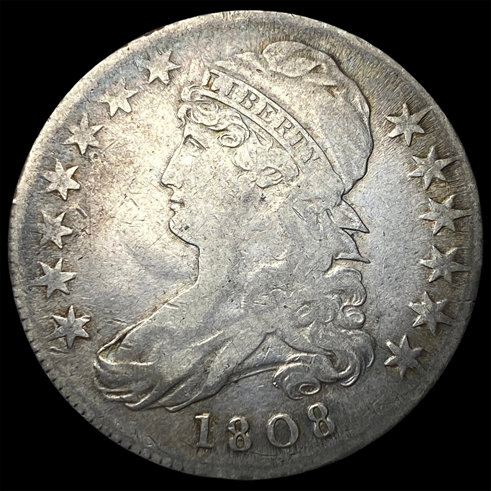 1808 Capped Bust Half Dollar NEARLY UNCIRCULATED (1 of 2)