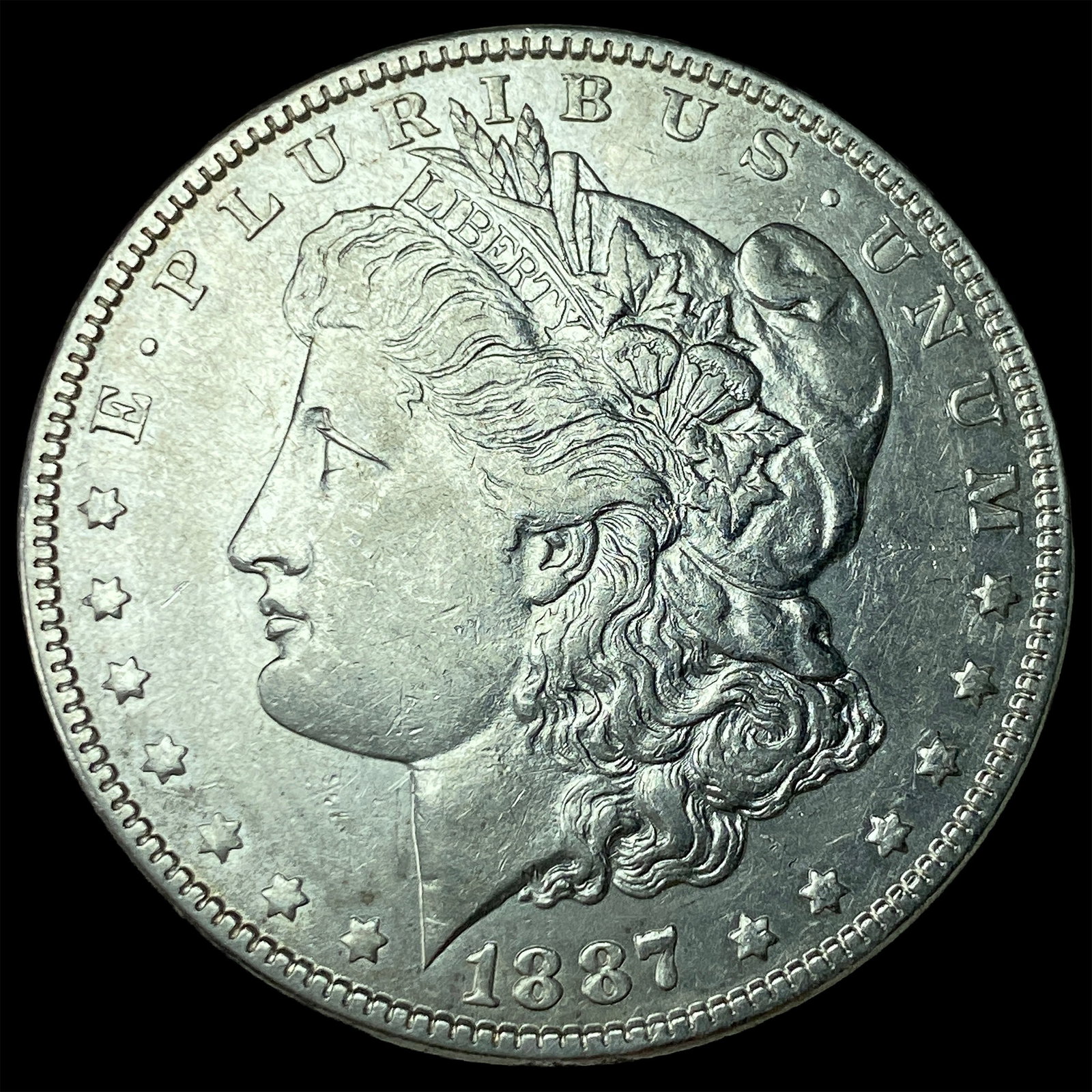 1887 Morgan Silver Dollar CHOICE AU: 1887 Morgan Silver Dollar CHOICE AU