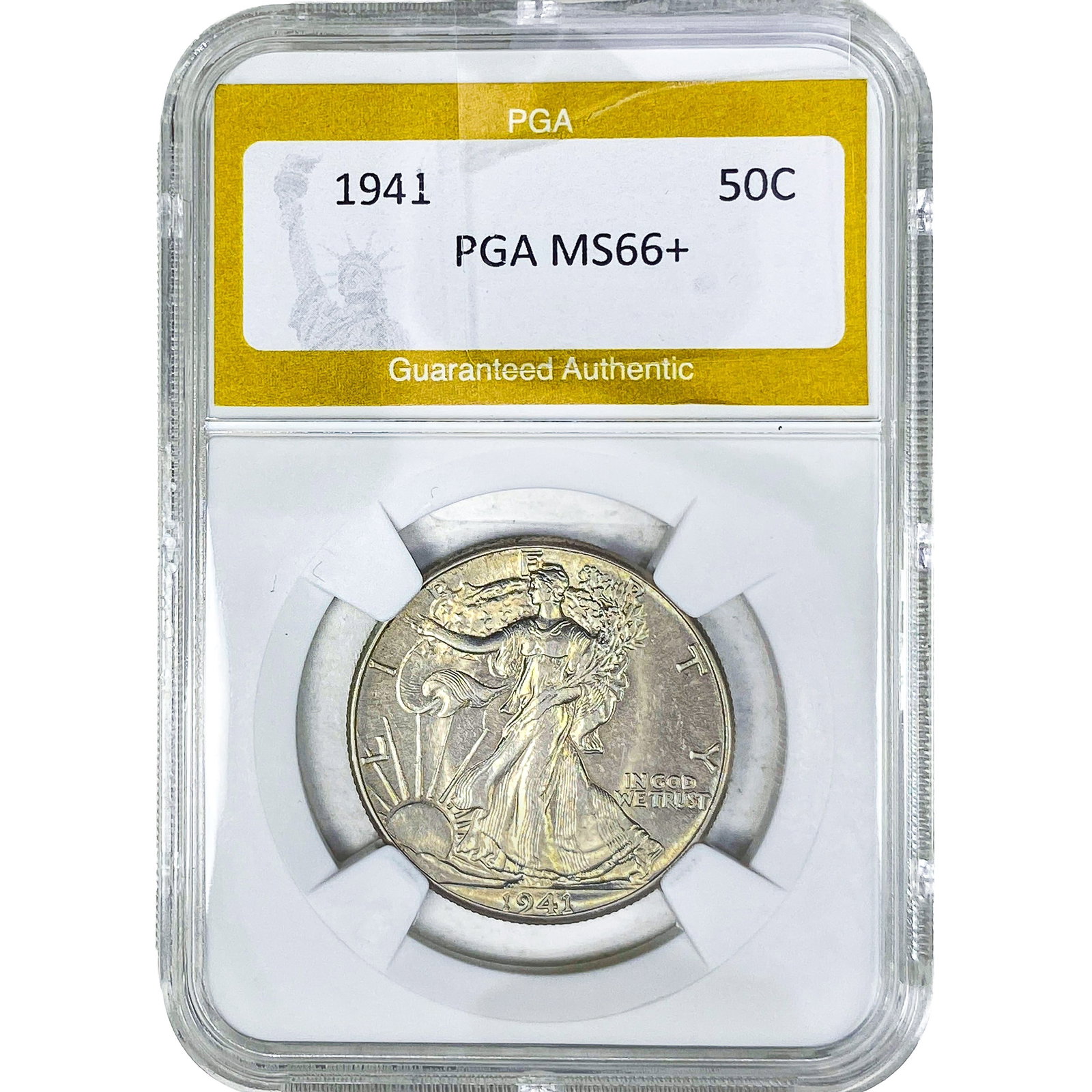 1941 Walking Liberty Half Dollar PGA MS66+: 1941 Walking Liberty Half Dollar PGA MS66+