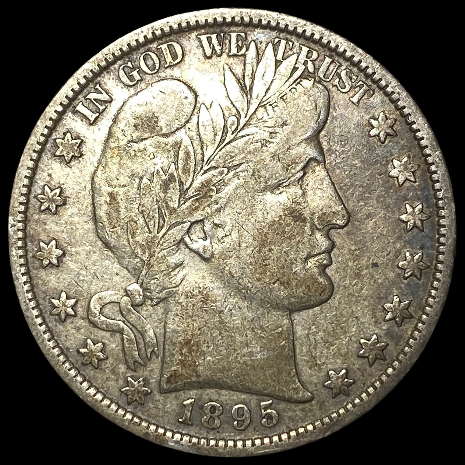 1895 Silver Barber Half Dollar ABOUT UNCIRCULATED (1 of 2)