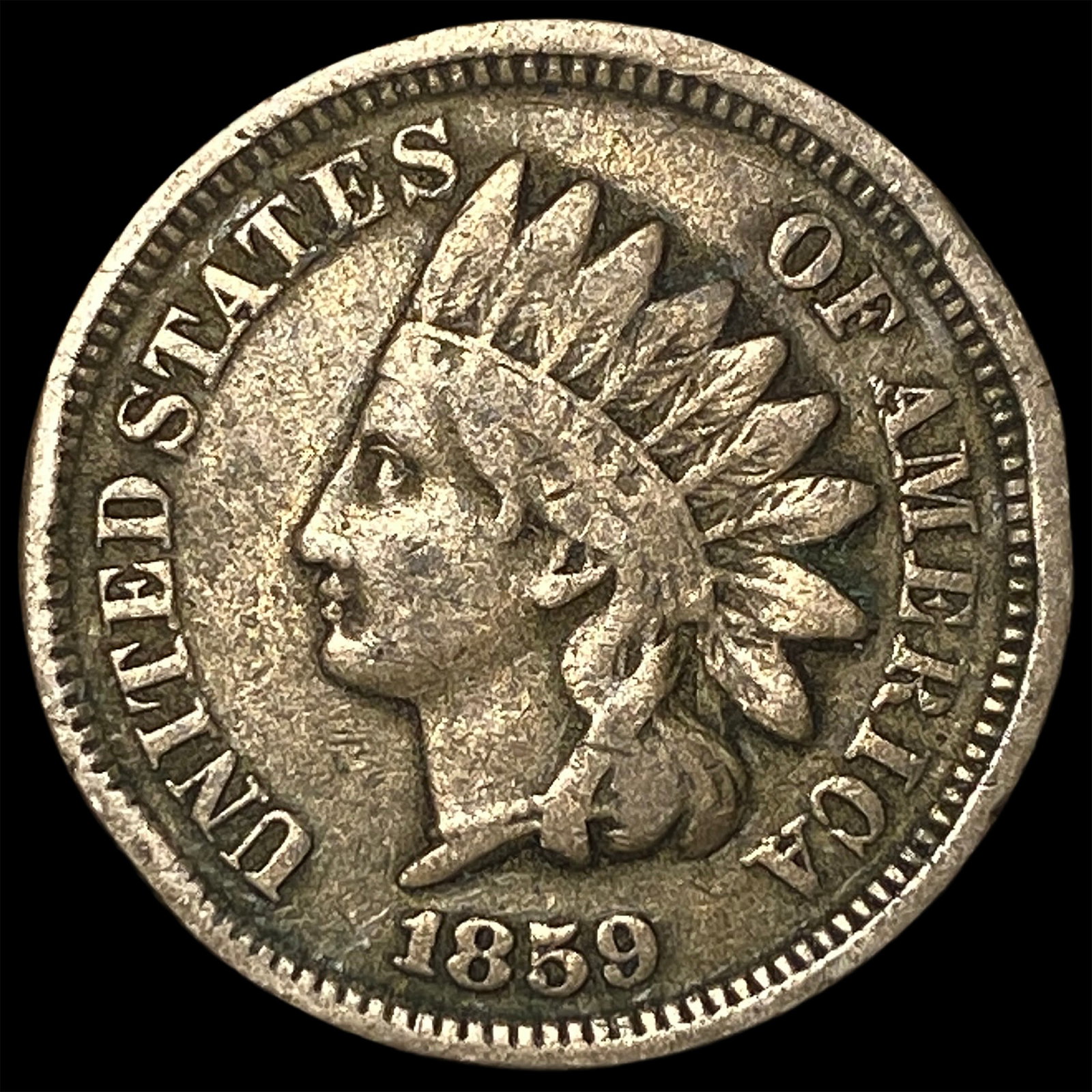 1859 Indian Head Cent ABOUT UNCIRCULATED: 1859 Indian Head Cent ABOUT UNCIRCULATED