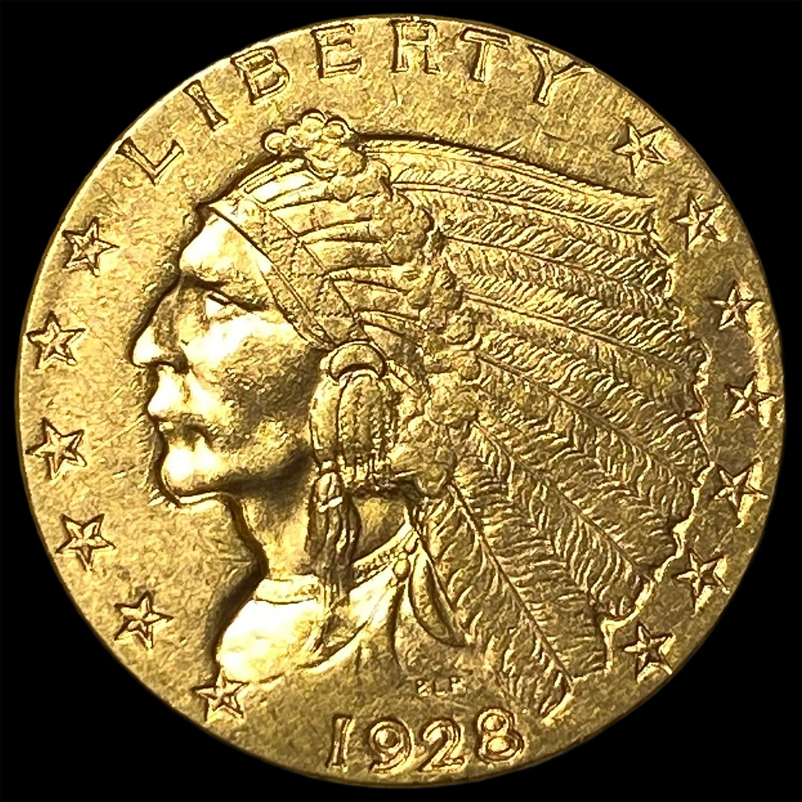 1928 Indian Head $2.5 Gold Quarter Eagle UNCIRCULATED: 1928 Indian Head $2.5 Gold Quarter Eagle UNCIRCULATED