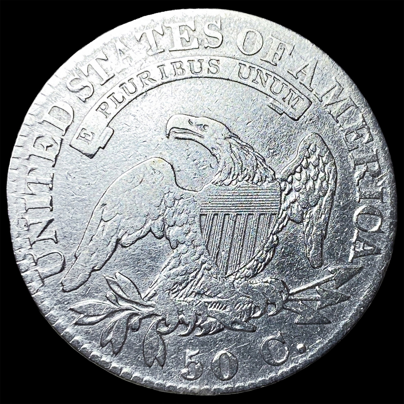 1824 Silver Capped Bust Half Dollar NICELY CIRCULATED - 2