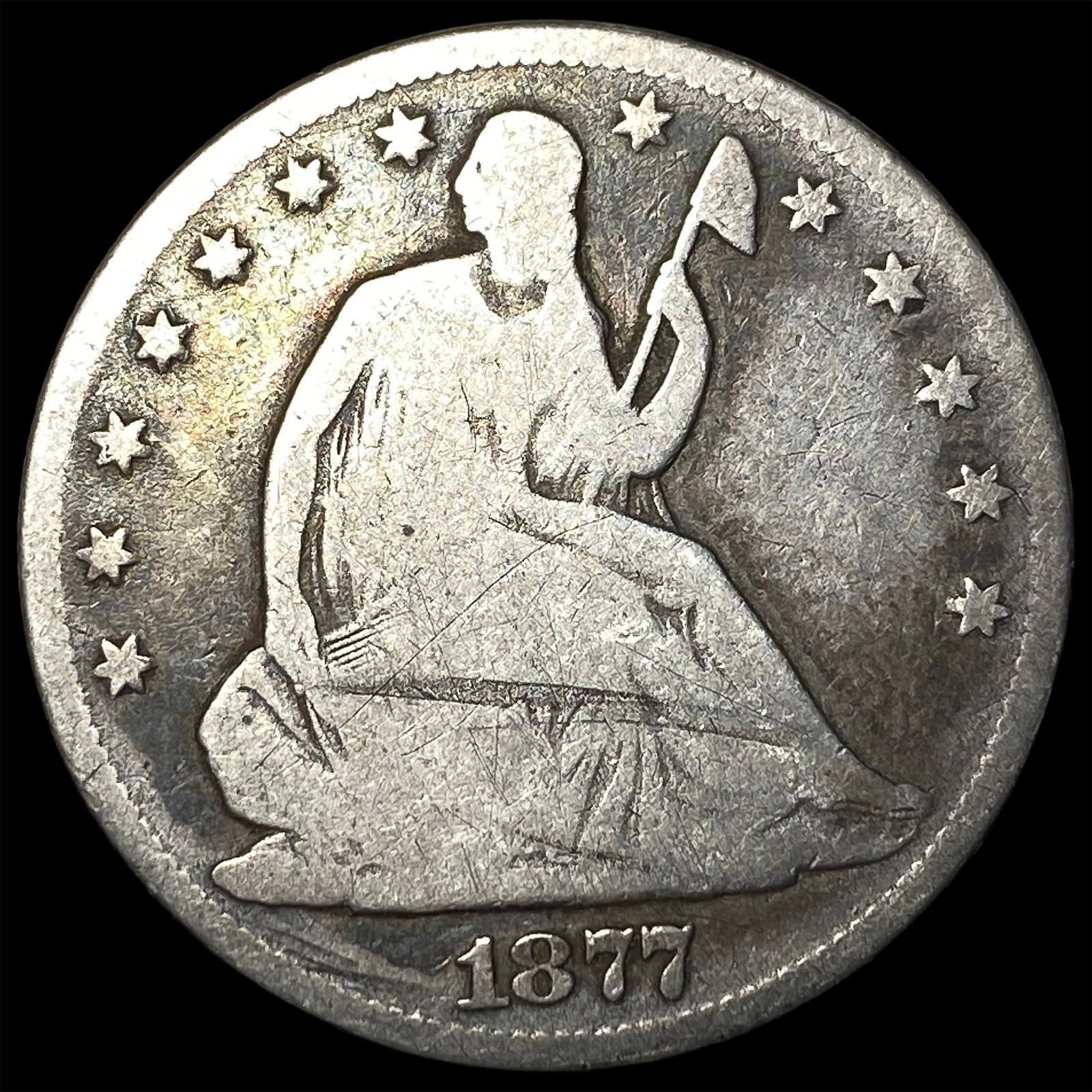 1877 Seated Liberty Half Dollar NICELY CIRCULATED: 1877 Seated Liberty Half Dollar NICELY CIRCULATED