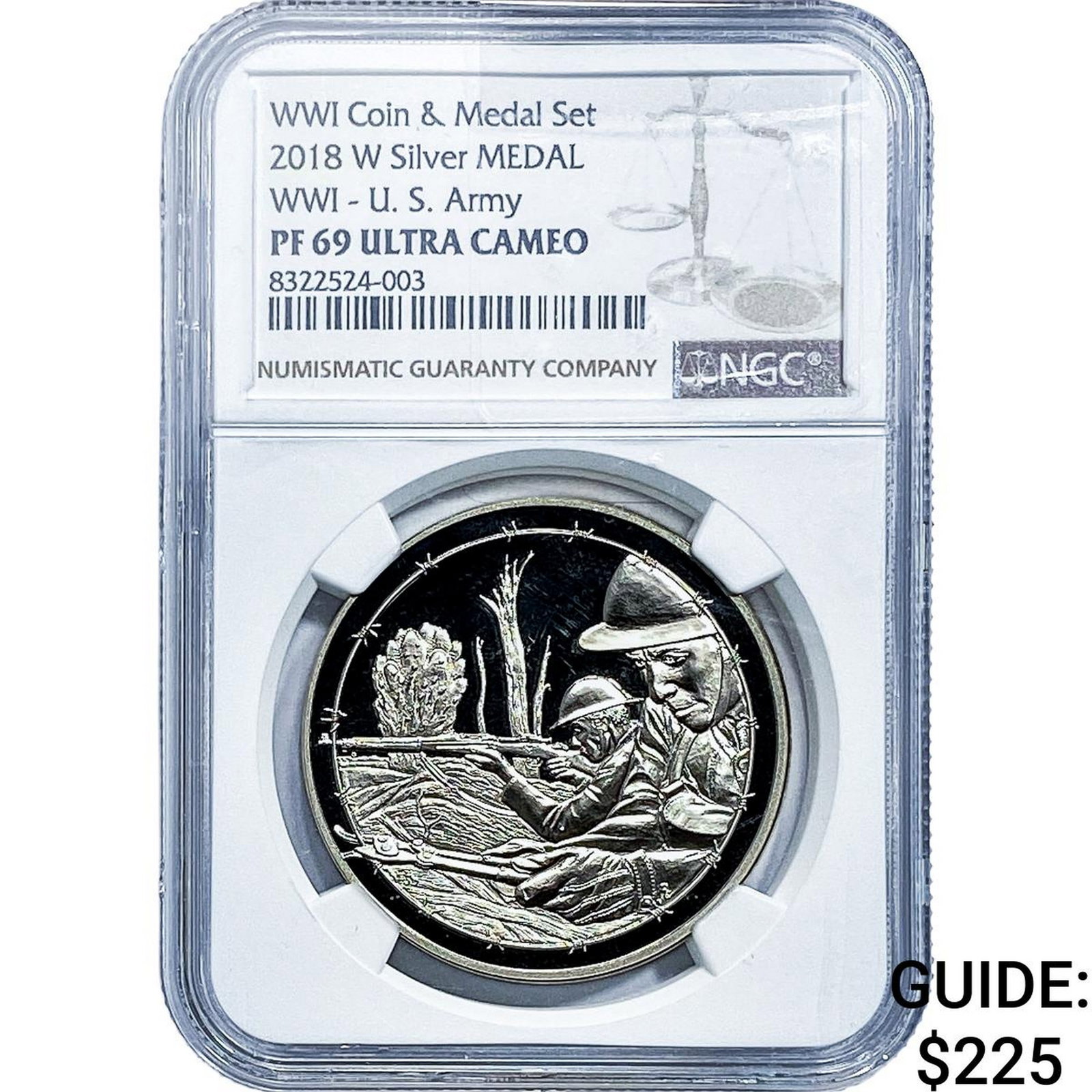 2018-W WWI-U.S. Army Silver Medal NGC PR69 (1 of 2)