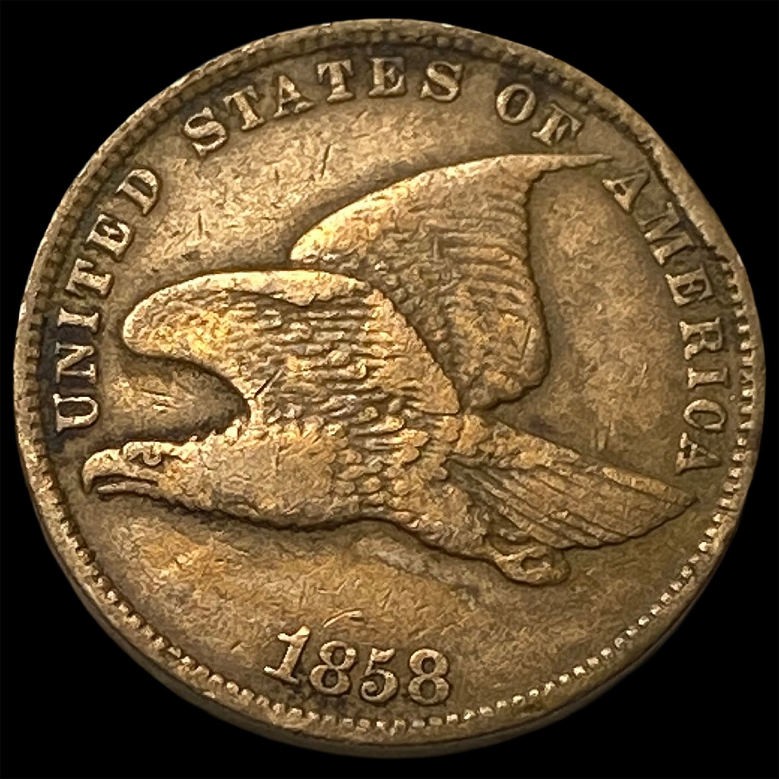 1858 Flying Eagle Cent NEARLY UNCIRCULATED (1 of 2)