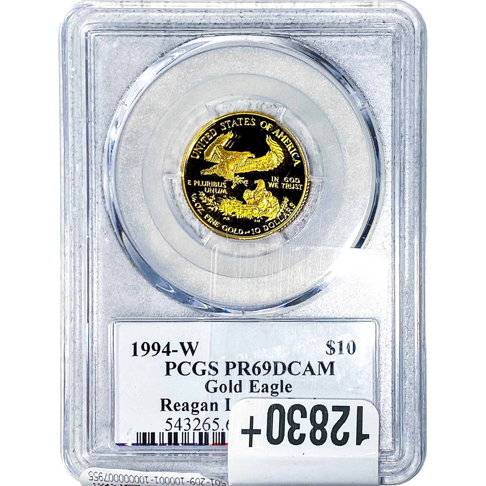 1994-W $10 Gold Eagle 1/4oz AGW PCGS PR69 DCAM: 1994-W $10 Gold Eagle 1/4oz AGW PCGS PR69 DCAM