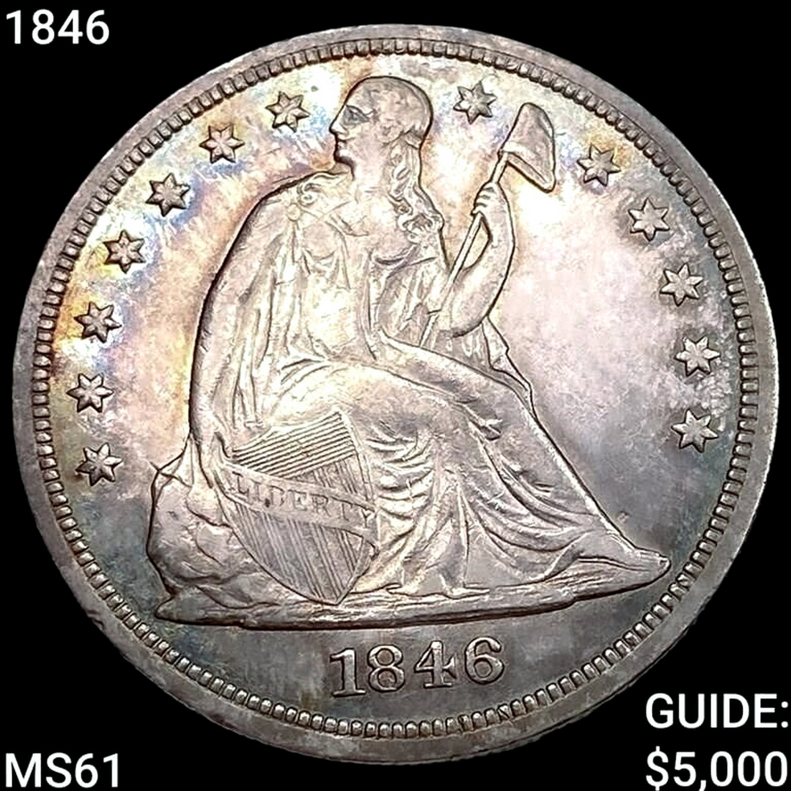 1846 Seated Liberty Dollar UNCIRCULATED (1 of 2)