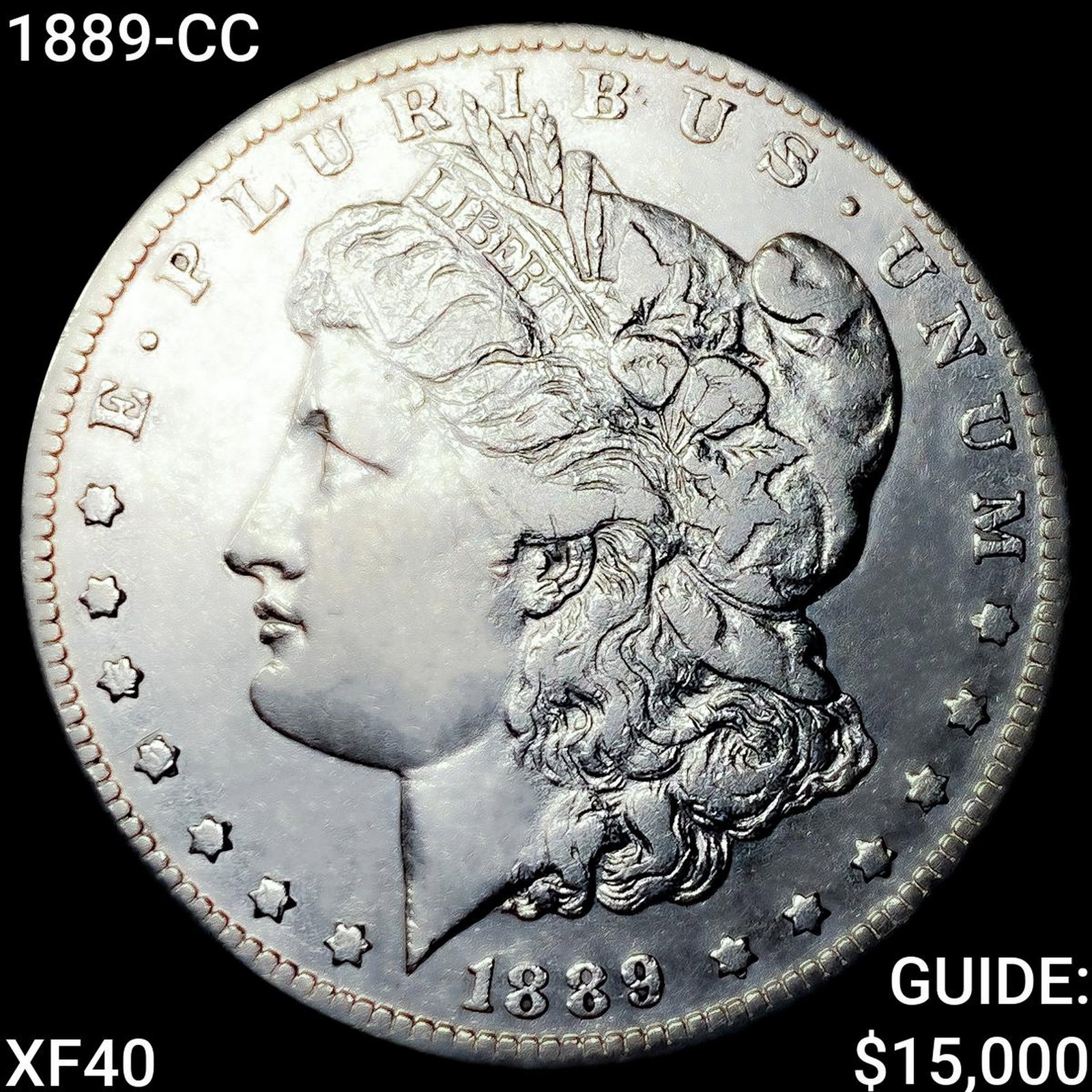 1889-CC Morgan Silver Dollar NEARLY UNCIRCULATED: 1889-CC Morgan Silver Dollar NEARLY UNCIRCULATED