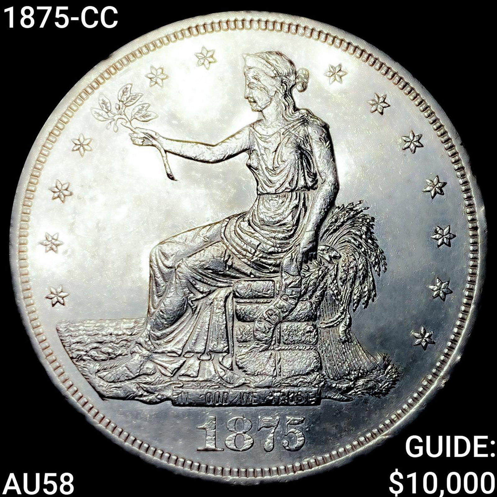 1875-CC Silver Trade Dollar CHOICE AU (1 of 2)