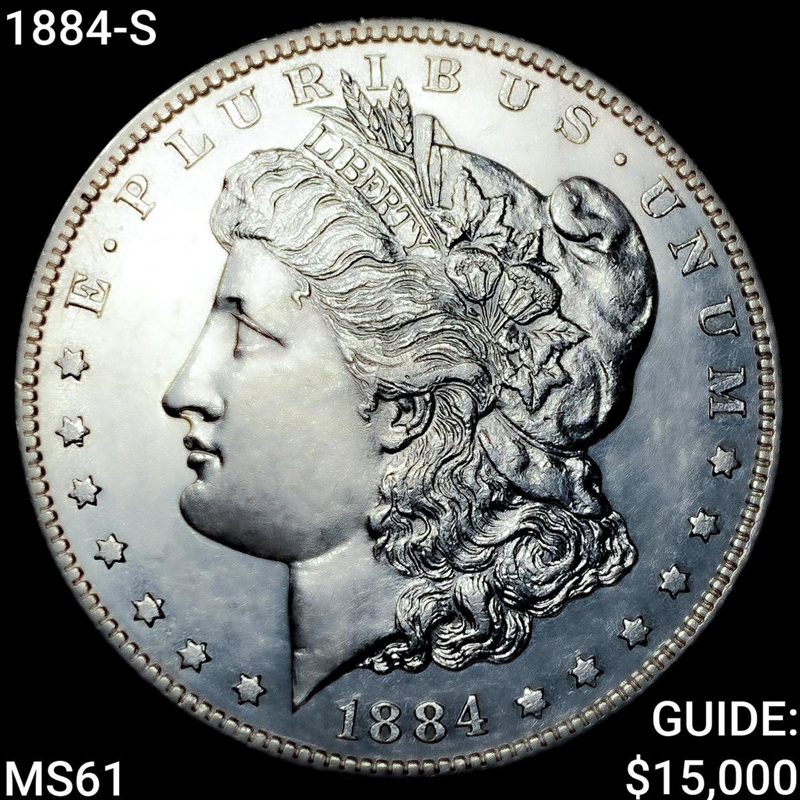1884-S Morgan Silver Dollar UNCIRCULATED: 1884-S Morgan Silver Dollar UNCIRCULATED