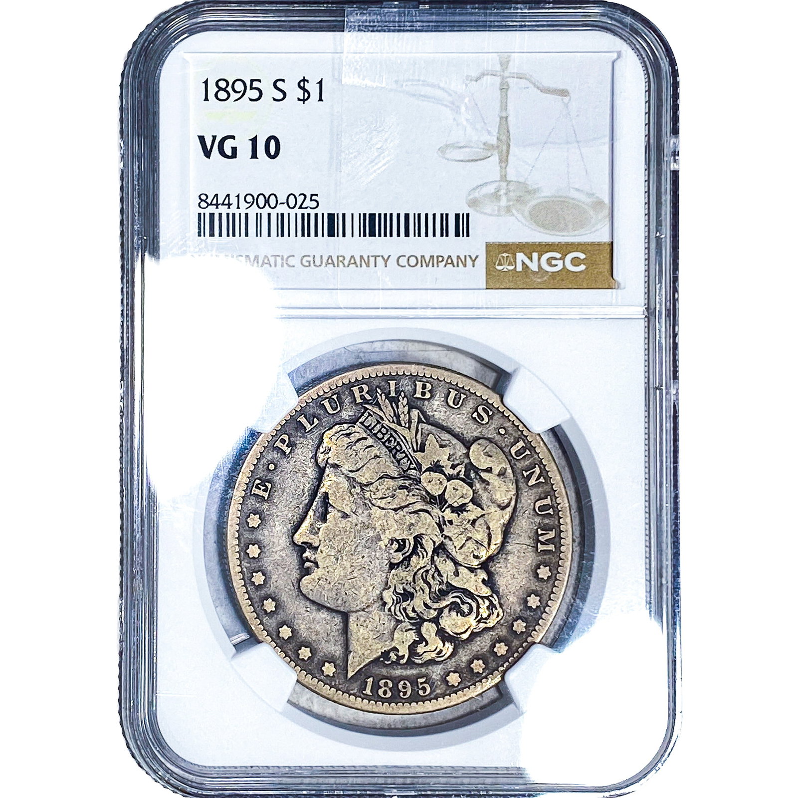 1895-S Morgan Silver Dollar NGC CG10: 1895-S Morgan Silver Dollar NGC CG10
