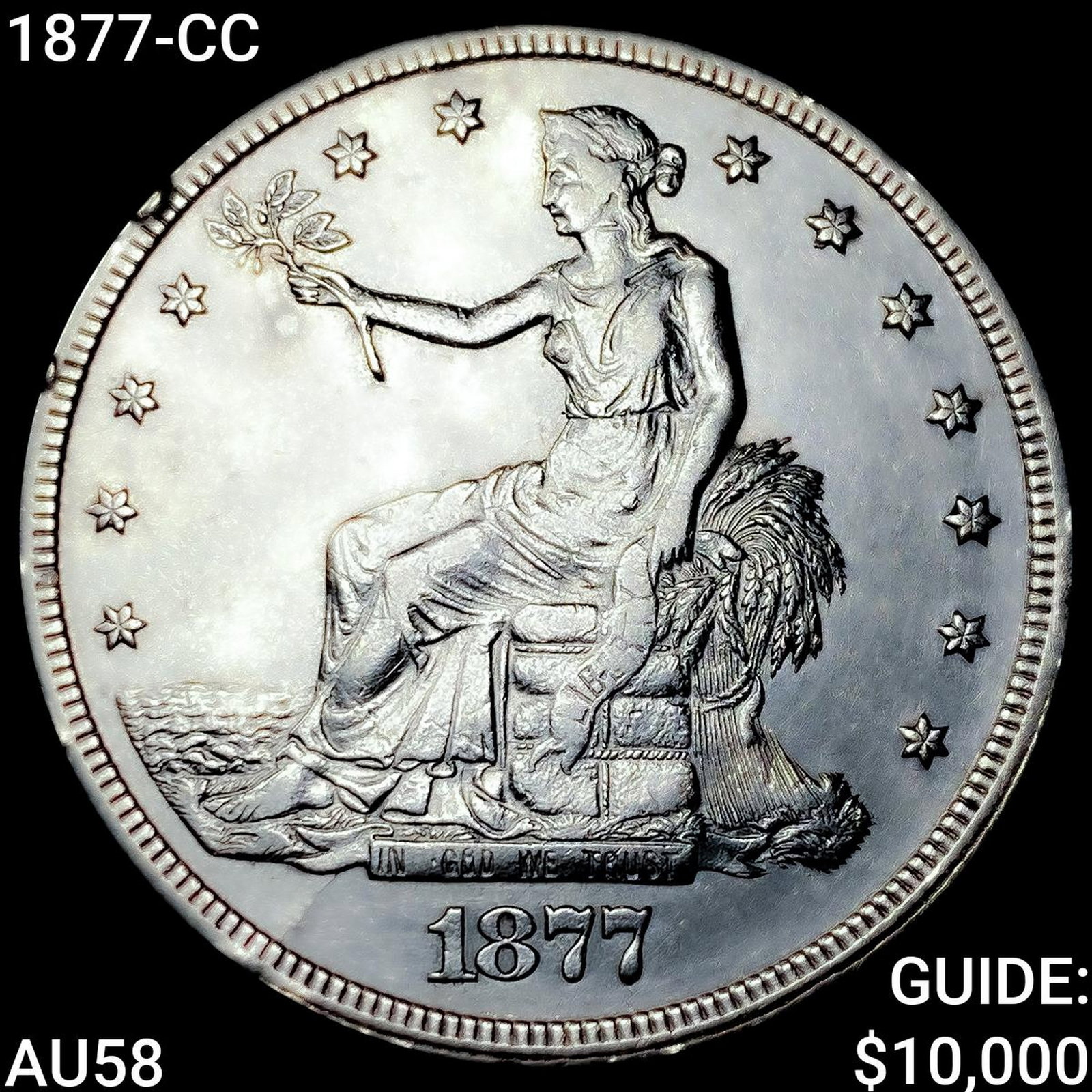 1877-CC Silver Trade Dollar CHOICE AU (1 of 2)