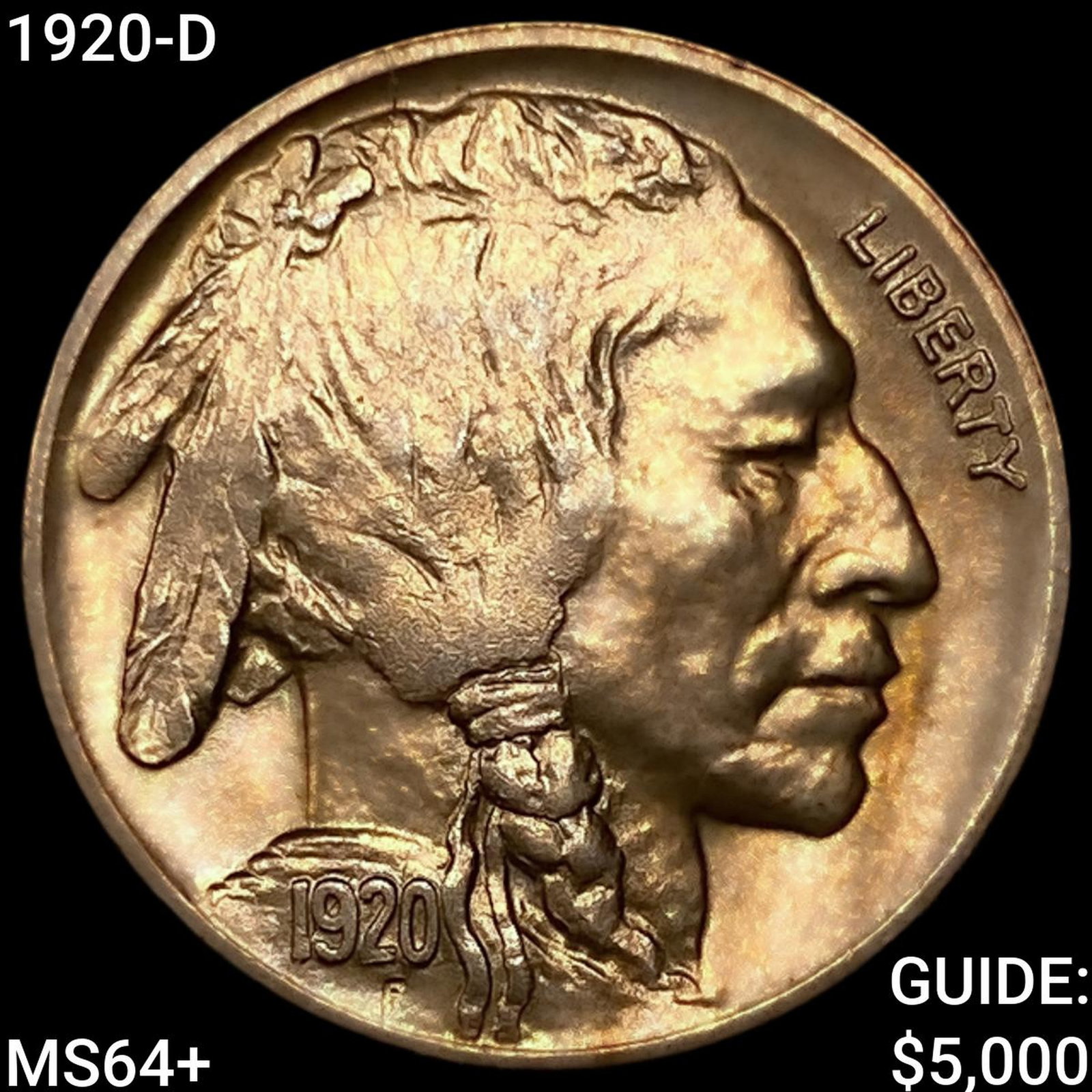 1920-D Buffalo Nickel CHOICE BU+ (1 of 2)