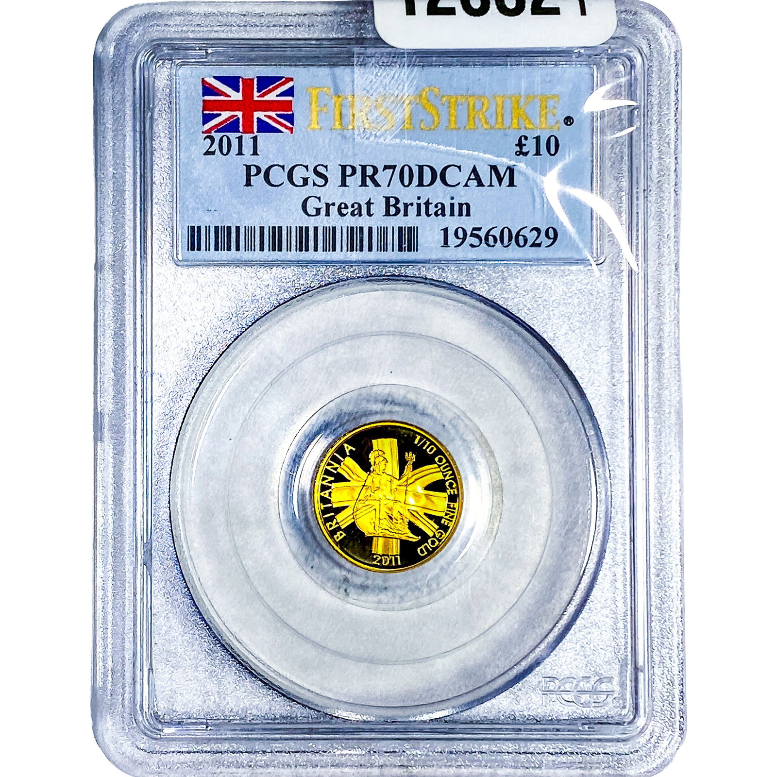 2001 Great Britain Gold £10 1/10oz AGW PCGS PR80 DCAM: 2001 Great Britain Gold £10 1/10oz AGW PCGS PR80 DCAM