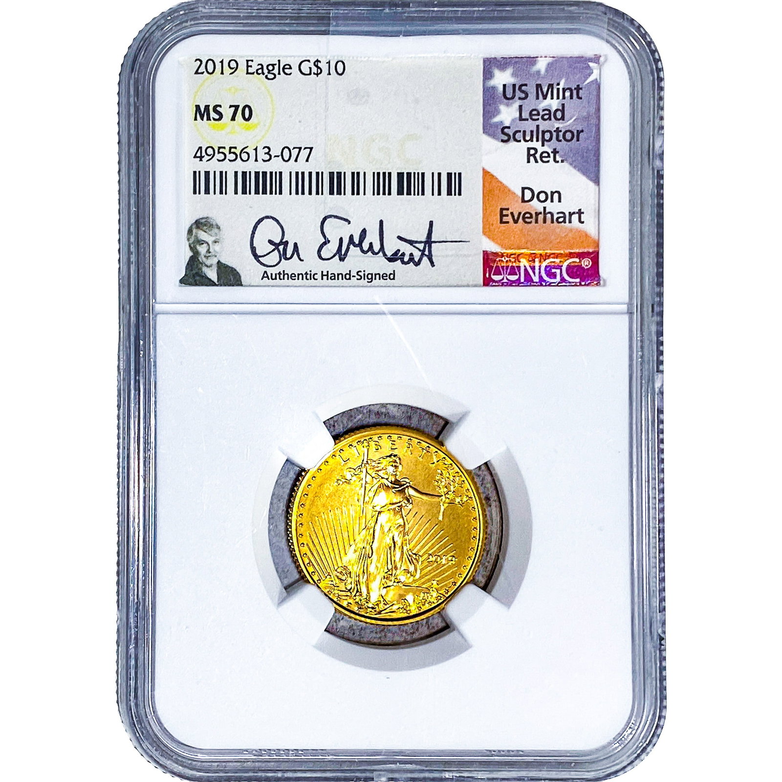 2019 $10 Gold Eagle 1/4oz AGW NGC MS70: 2019 $10 Gold Eagle 1/4oz AGW NGC MS70