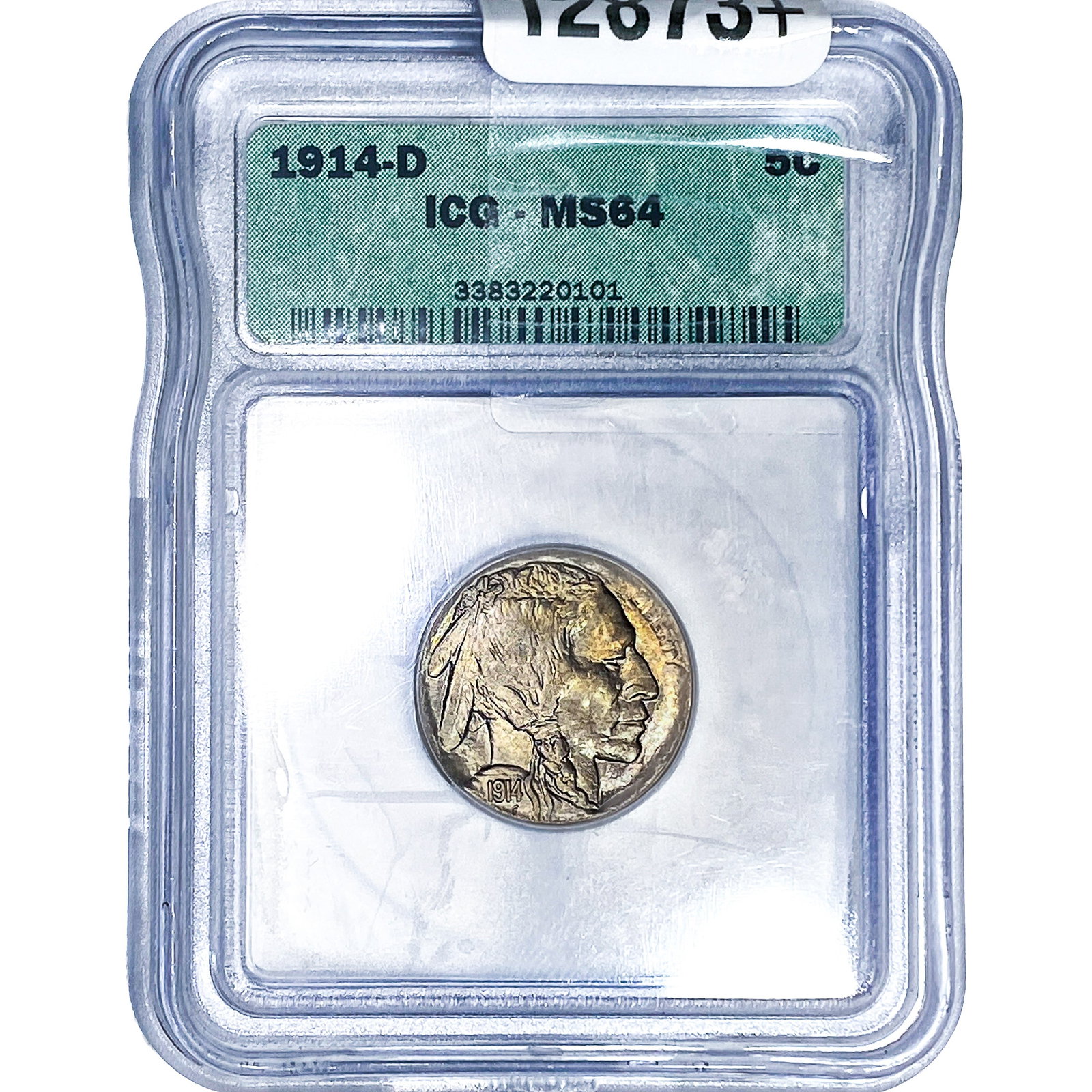 1914-D Buffalo Nickel ICG MS64: 1914-D Buffalo Nickel ICG MS64