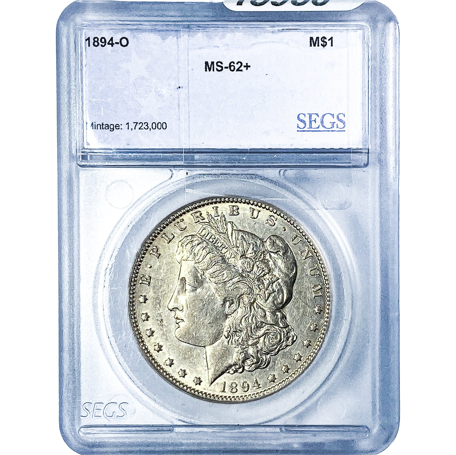 1894-O Morgan Silver Dollar SEGS MS62+: 1894-O Morgan Silver Dollar SEGS MS62+