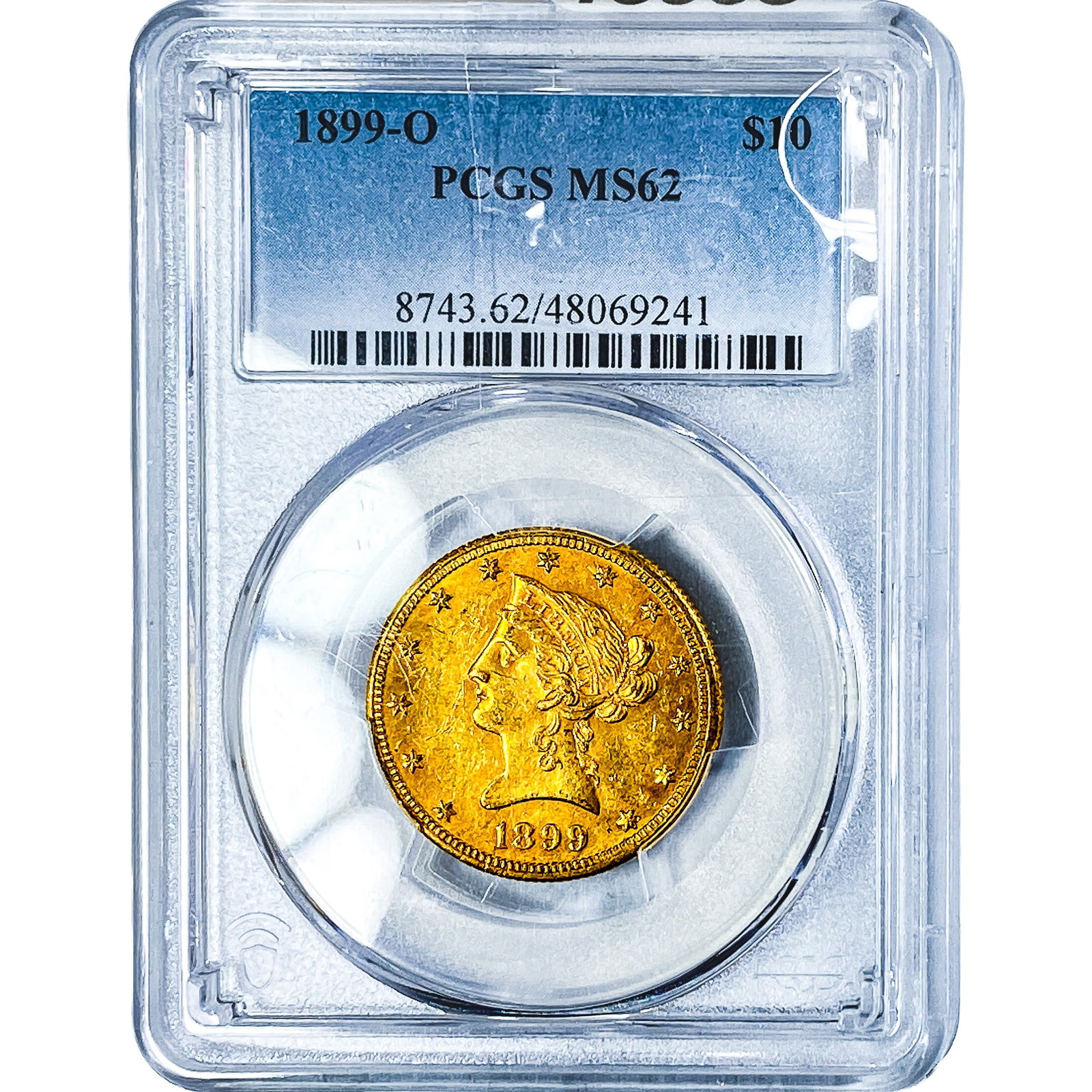 1899-O $10 Gold Eagle PCGS MS62: 1899-O $10 Gold Eagle PCGS MS62
