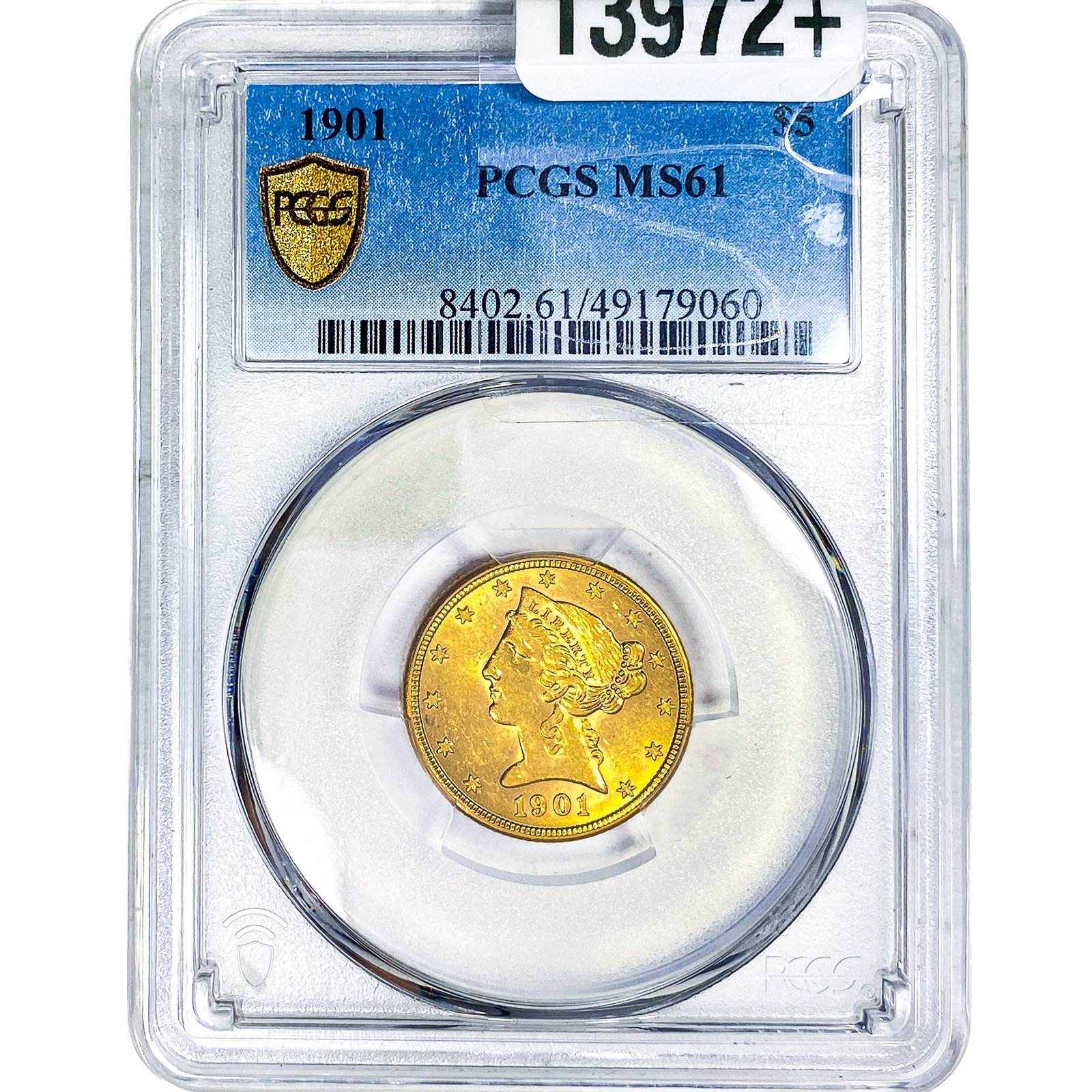 1901 $5 Gold Half Eagle PCGS MS61 (1 of 4)