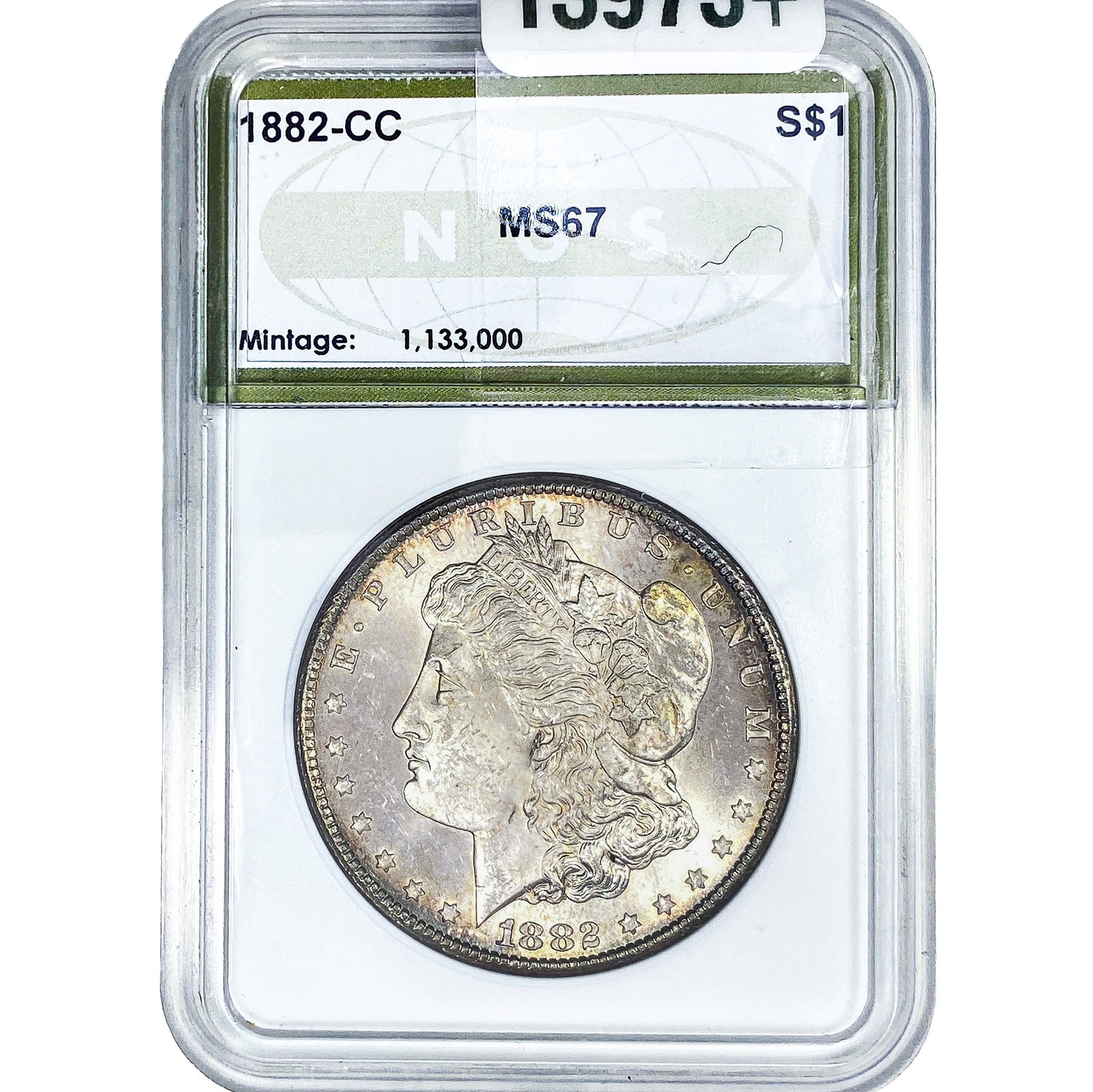 1882-CC Morgan Silver Dollar NGS MS67: 1882-CC Morgan Silver Dollar NGS MS67