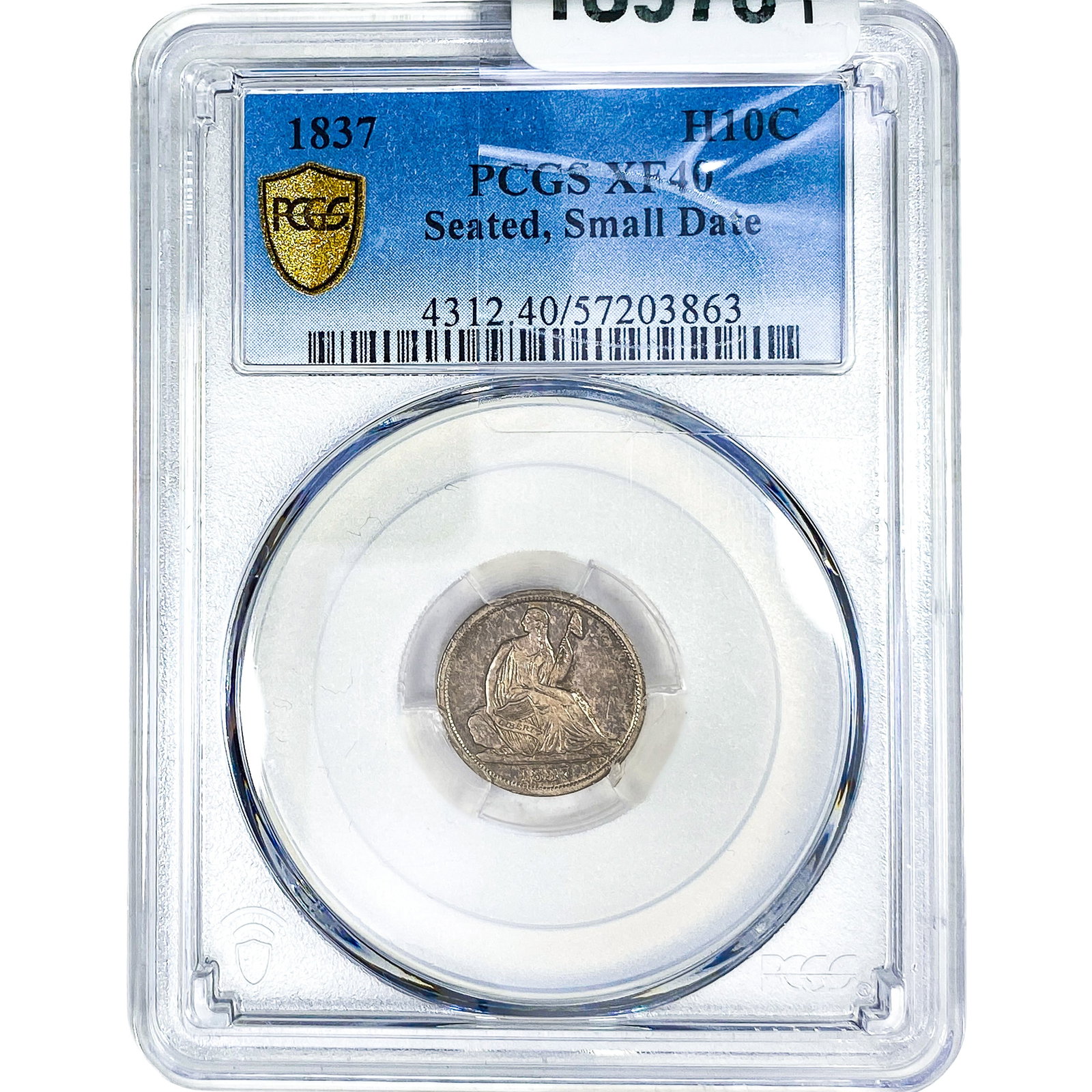 1837 Seated Liberty Half Dime PCGS XF40 Small Date (1 of 4)