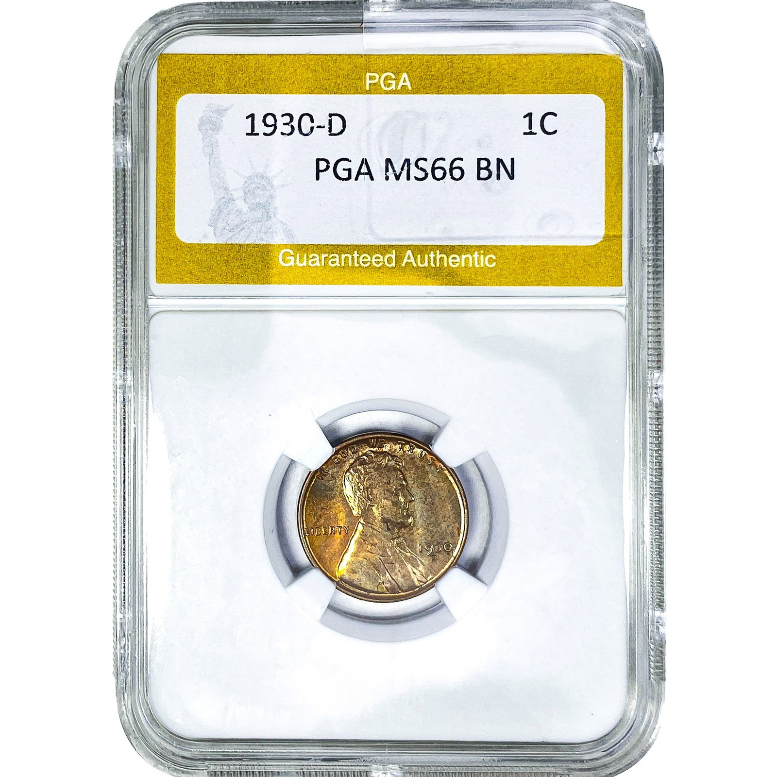 1930-D Wheat Cent PGA MS66 BN: 1930-D Wheat Cent PGA MS66 BN