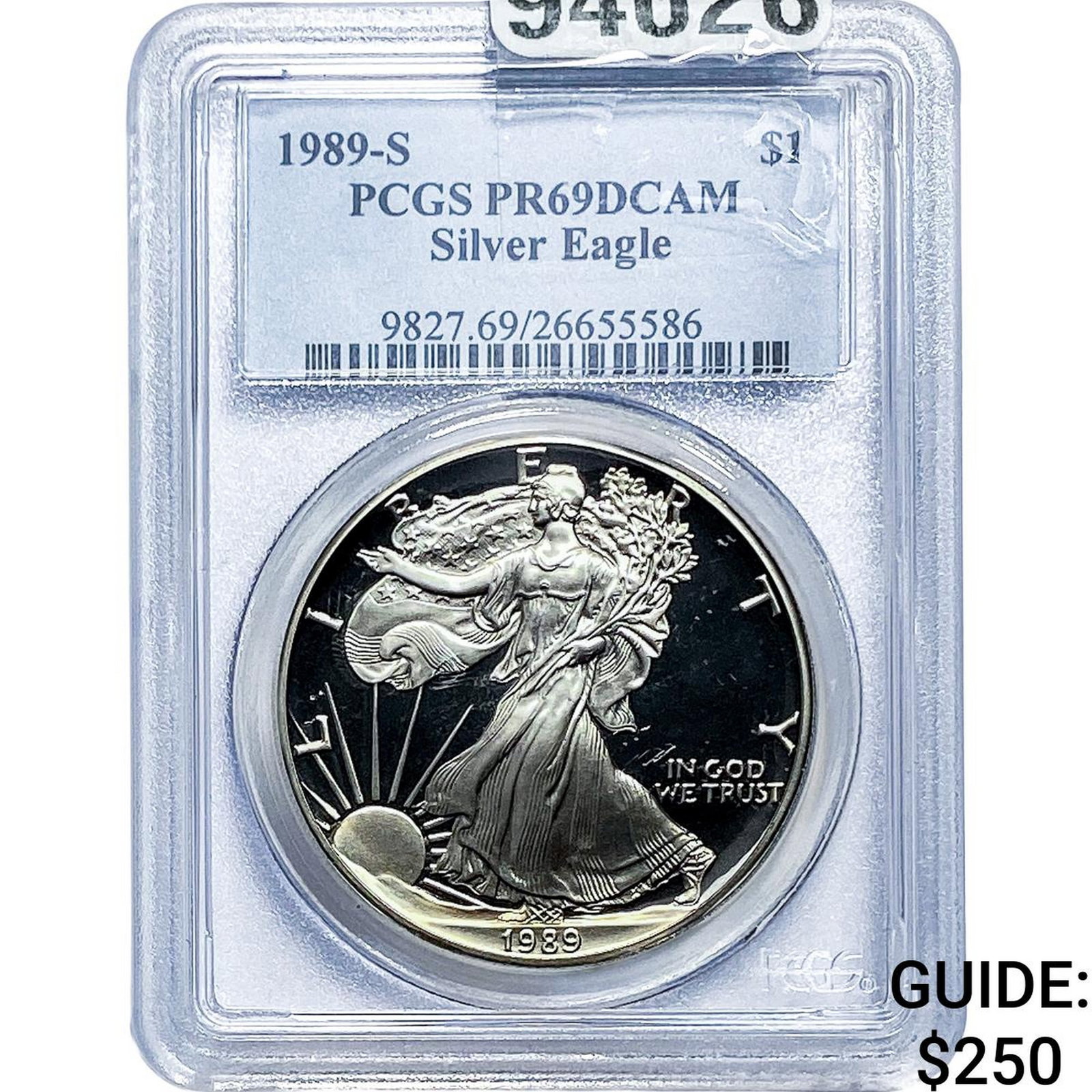 1989-S Silver Eagle PCGS PR69 DCAM (1 of 2)