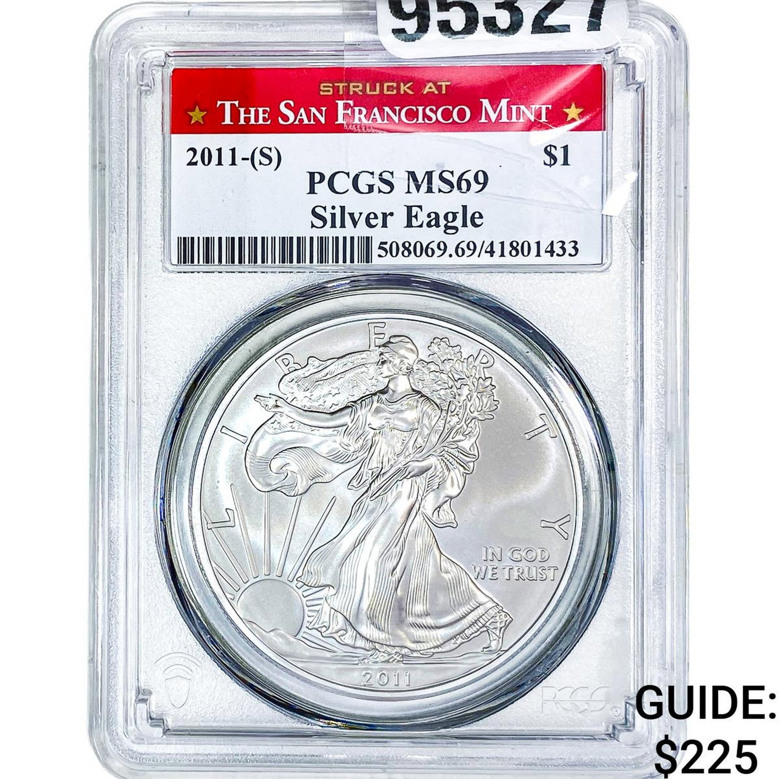 2011[S] Silver Eagle PCGS MS69: 2011[S] Silver Eagle PCGS MS69